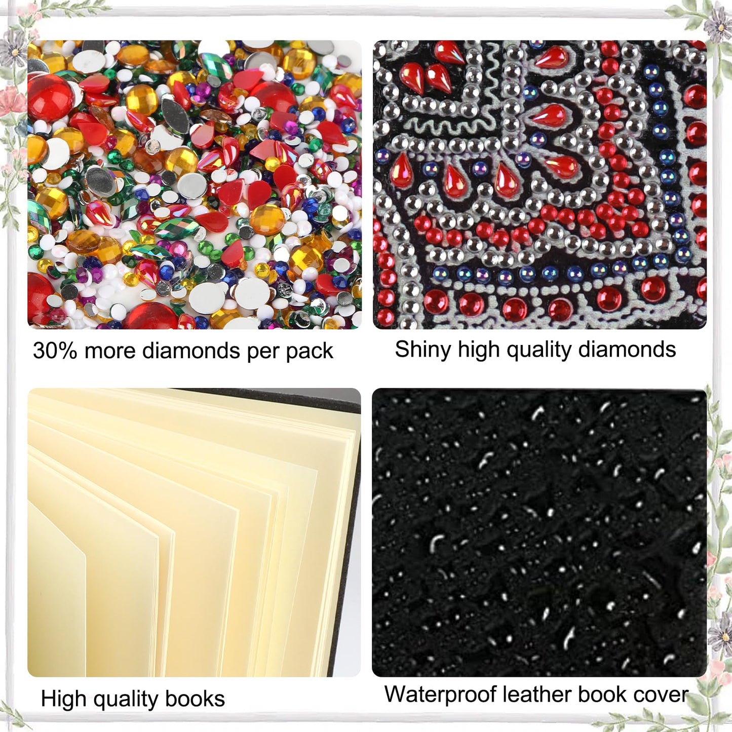 JISHSHAY Diamond Painting Notebook Journal Monkey Diamond Art Note Book Animal Gem Art Sketchbook Mosaic Kits for Adults Diary Gem Painting Leather Journal with Special Shaped Drills 5.7×8.26in