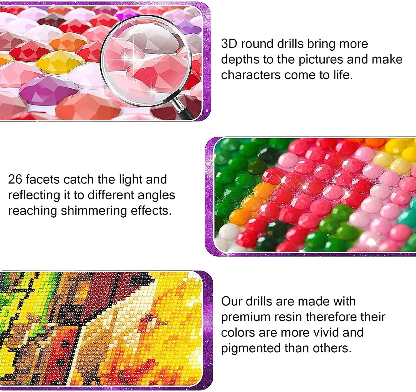 YIMORE 5D DIY Diamond Art Painting Kits for Jesus Lion Lamb 16X16 inches for Adults Kids，Full Round Drill Crystal Rhinestone Embroidery for Home Wall Decor