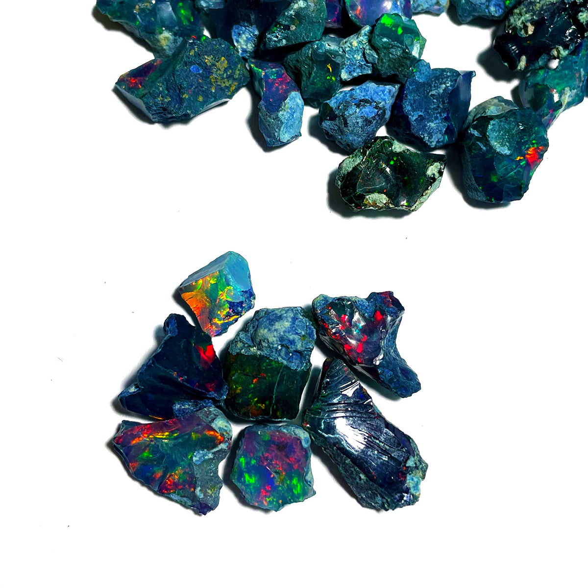 Black Opal Rough 5 Pcs 7x10 mm AAA Quality Black Opal Raw,Natural Ethiopian Opal Gemstone Rough, Welo Multi Fire BlackOpal