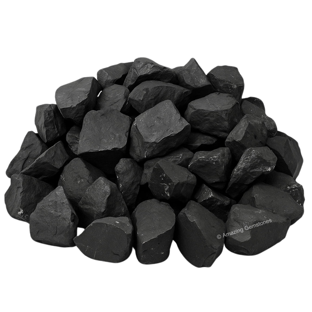 Amazing Gemstone 2 Pieces Shungite Raw Crystals and Healing Stones, Natural Rocks for Tumbling and DIY Raw Stones and Crystals