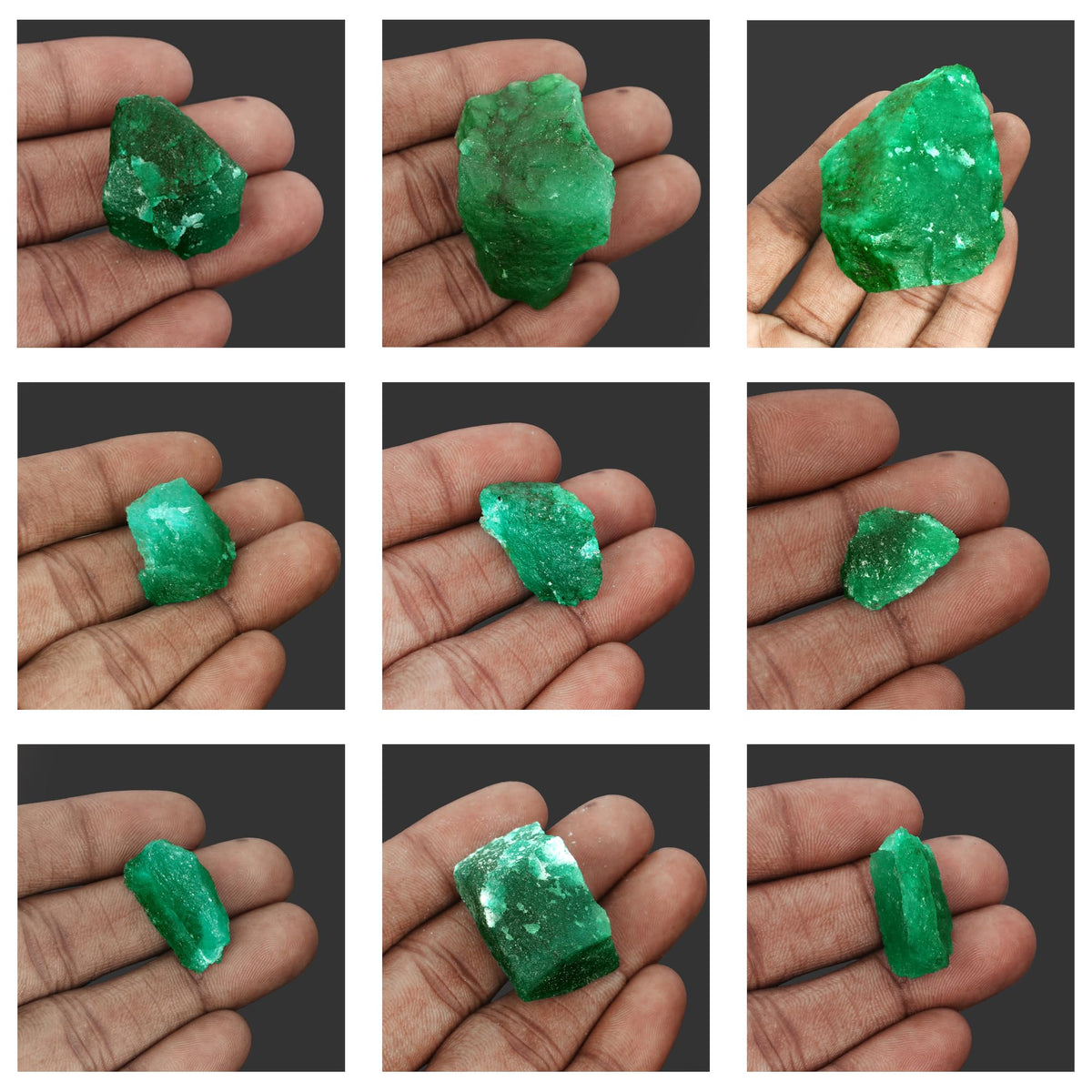 GEMHUB Protection Green Emerald Crystals and Healing Stones 218.00 Ct Gemstones for Jewelry Making | Uncut Rough Emerald Gem Stones