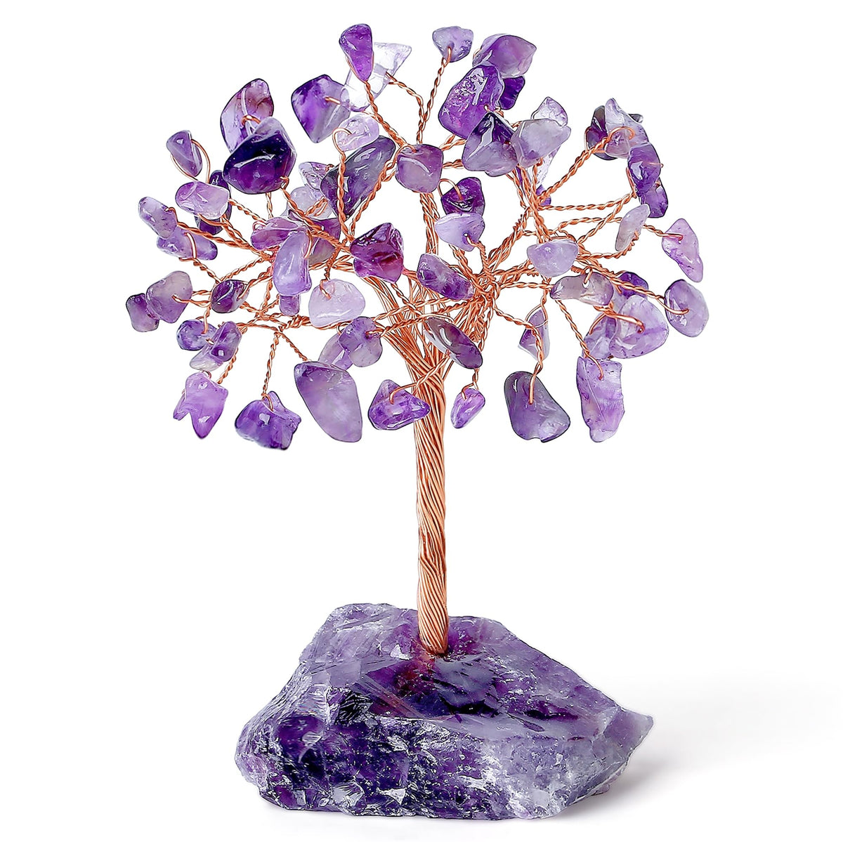 YATOJUZI Natural Amethyst Crystal Tree Purple Gifts for Women Mom Office Desk Decor Cubicle Decorations Meditation Accessories 3.93"-4.52" Money Fengshui Trees of Life