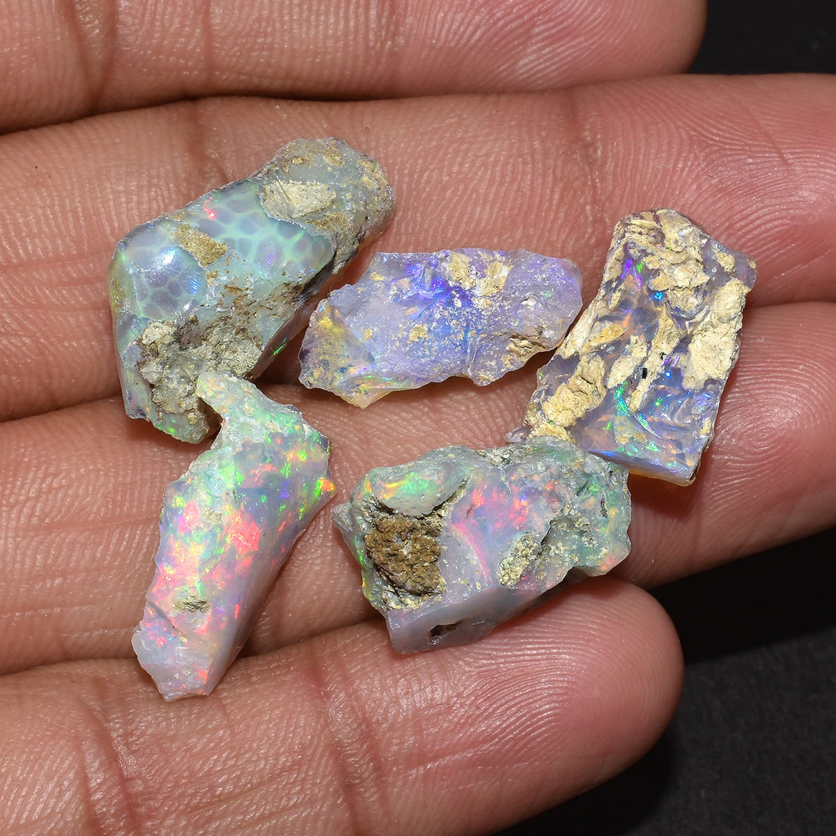 QNAVIC 30+ carats AA+ Natural Raw Ethiopian Fire Opal Rough Gemstone, Chakra Healing Crystal, Rough Crystals and Gemstone, October Birthstone Jewelry Making Supplies, DIY Gifts Art Crafts