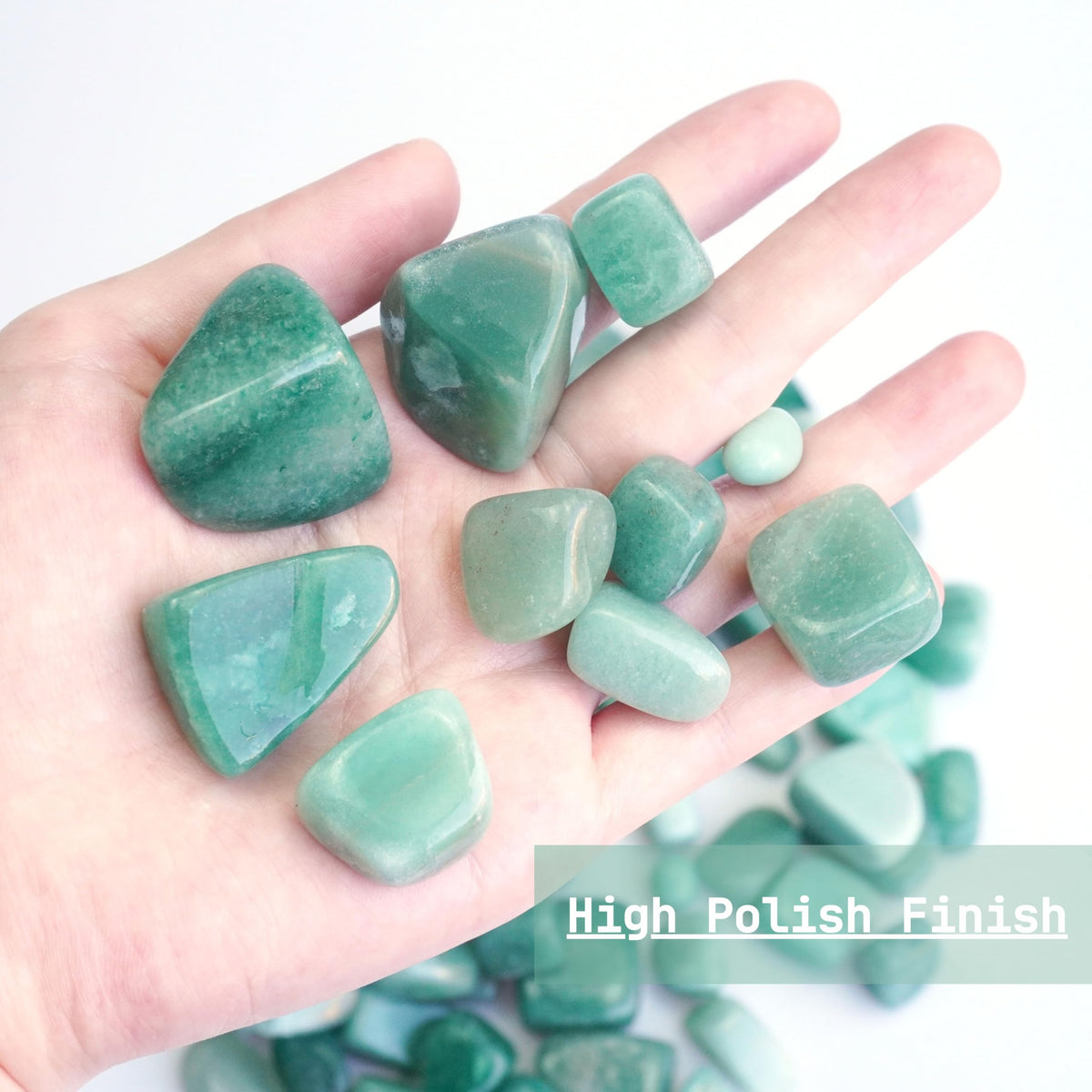 XMHOME 3 Pounds Green Aventurine Tumbled Stones - Polished Green Crystals for Vase Filler, Luck, and Decoration
