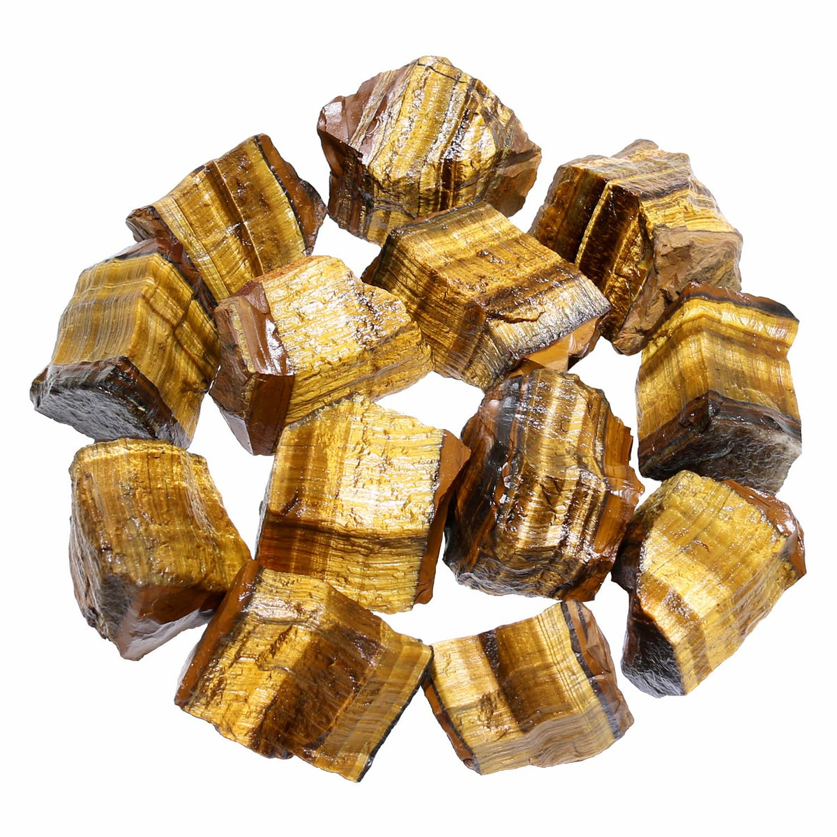 Nvzi Raw Tiger Eye Stone Crystals Bulk, Real Gemstones and Crystals, Rocks and Minerals, Healing Crystals, Quartz Crystals and Healing Stones, Cuarzos Originales De Energia Y Piedras(1LB)