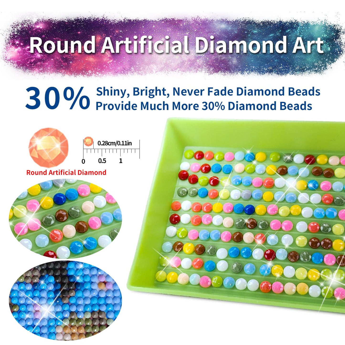 YALKIN 5D Diamond Painting Kits for Adults, Large Diamond Art Kits Full Drill Diamond Painting Kit for Adult Beginners, DIY Crystal Picture Art for Home Wall Decor 40 x 70cm/15.7 x 27.6in
