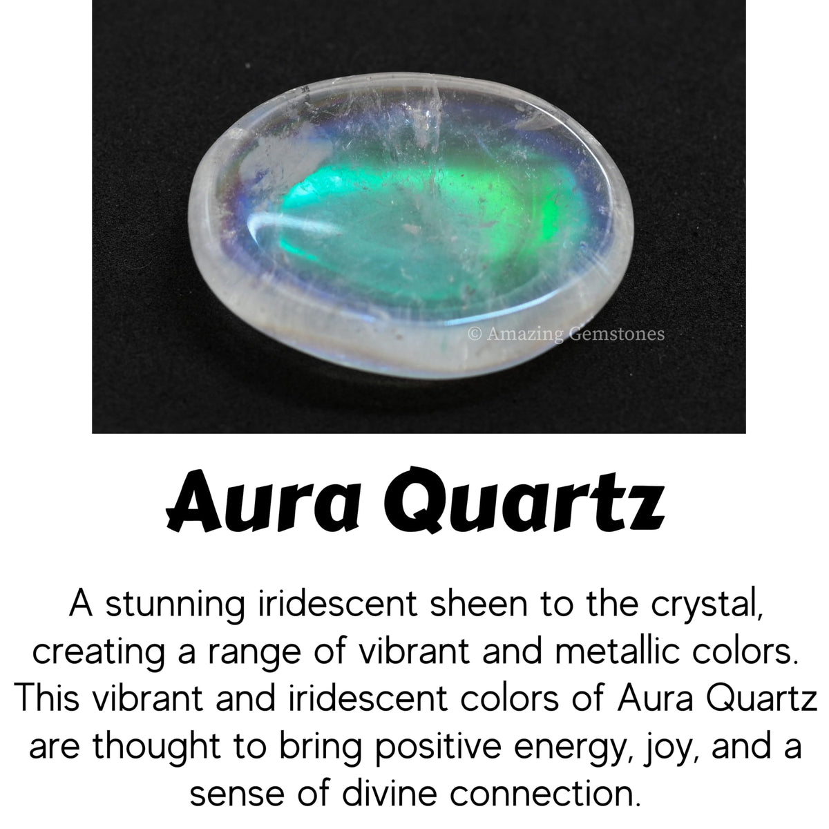 Amazing Gemstone Angel Aura Quartz Worry Stone Crystals and Healing Stones - Worry Stones for Stress Relief Gifts - Piedra Crystal Fidget for Meditation - Unique Stocking Stuffers Gifts for Women