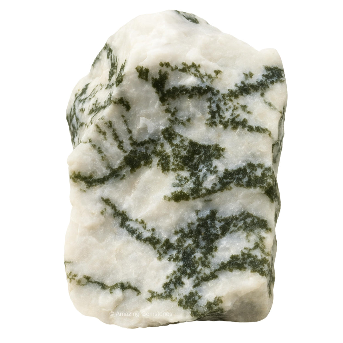 Amazing Gemstone 2 Pieces Tree Agate Raw Crystals and Healing Stones, Natural Rocks for Tumbling and DIY Raw Stones and Crystals