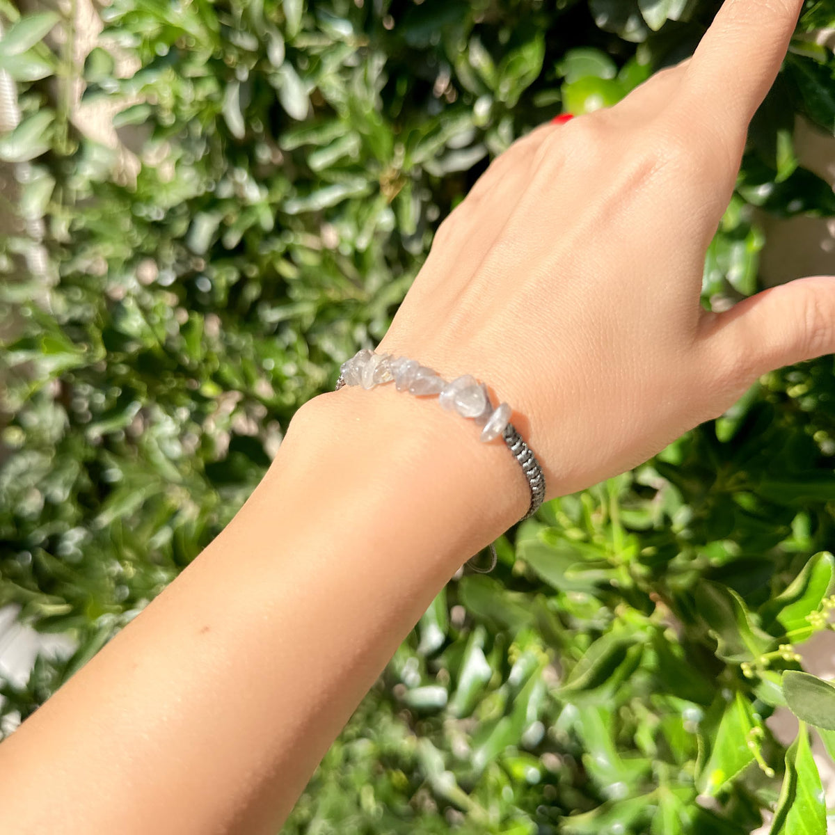 Natural Raw Labradorite Gemstone Bracelet, Healing Beaded Crystal Bracelet, Delicate Minimalist Adjustable Labradorite Protective Stone Jewelry