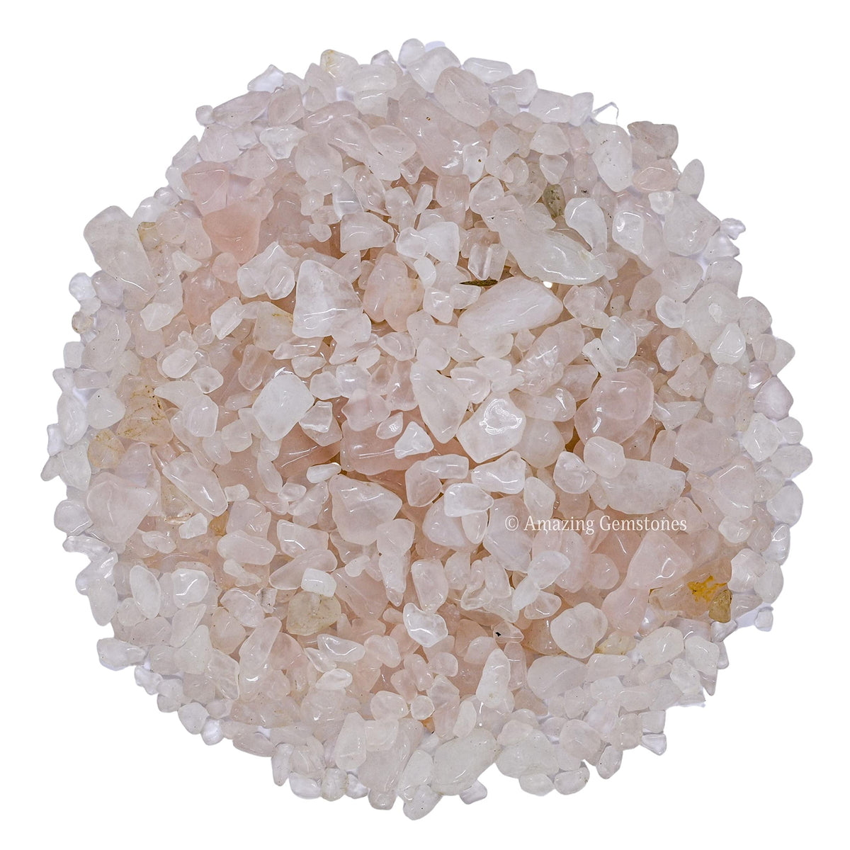 Amazing Gemstone Rose Quartz Crystal Chips Aquarium Gravel Rocks - Rose Quartz Chips Bulk Fish Tank Gravel, Small Tumbled Stone Chips and Tiny Crystals for Decoration (AAA Grade) (1000+ Carat Chips)