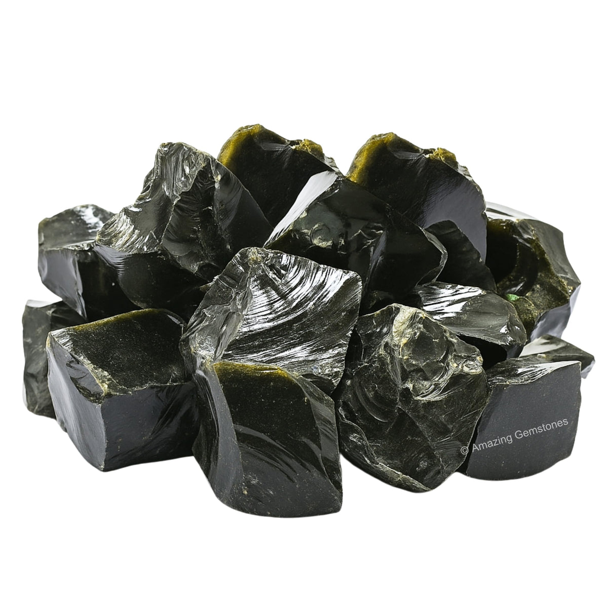 Amazing Gemstone Golden Sheen Obsidian Raw Crystals and Healing Stones, Natural Rocks For Tumbling - DIY Raw Stones And Crystals (1 Piece)