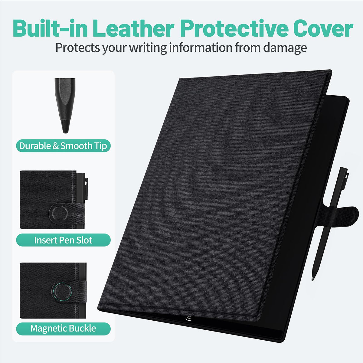 LCD Writing Tablet for Adults: 11.5 Inch with Leather Case Reusable Digital Notepad Portable Use for Office Study Teaching