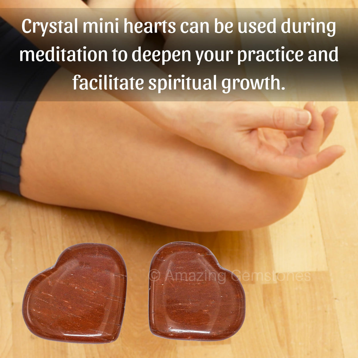 Amazing Gemstone Red Jasper Stone Heart - Pack of 2 Crystal Heart Stones Rocks - Corazones De Piedra Crystals and Healing Stones Heart Shaped Crystal - Stocking Stuffers Gifts