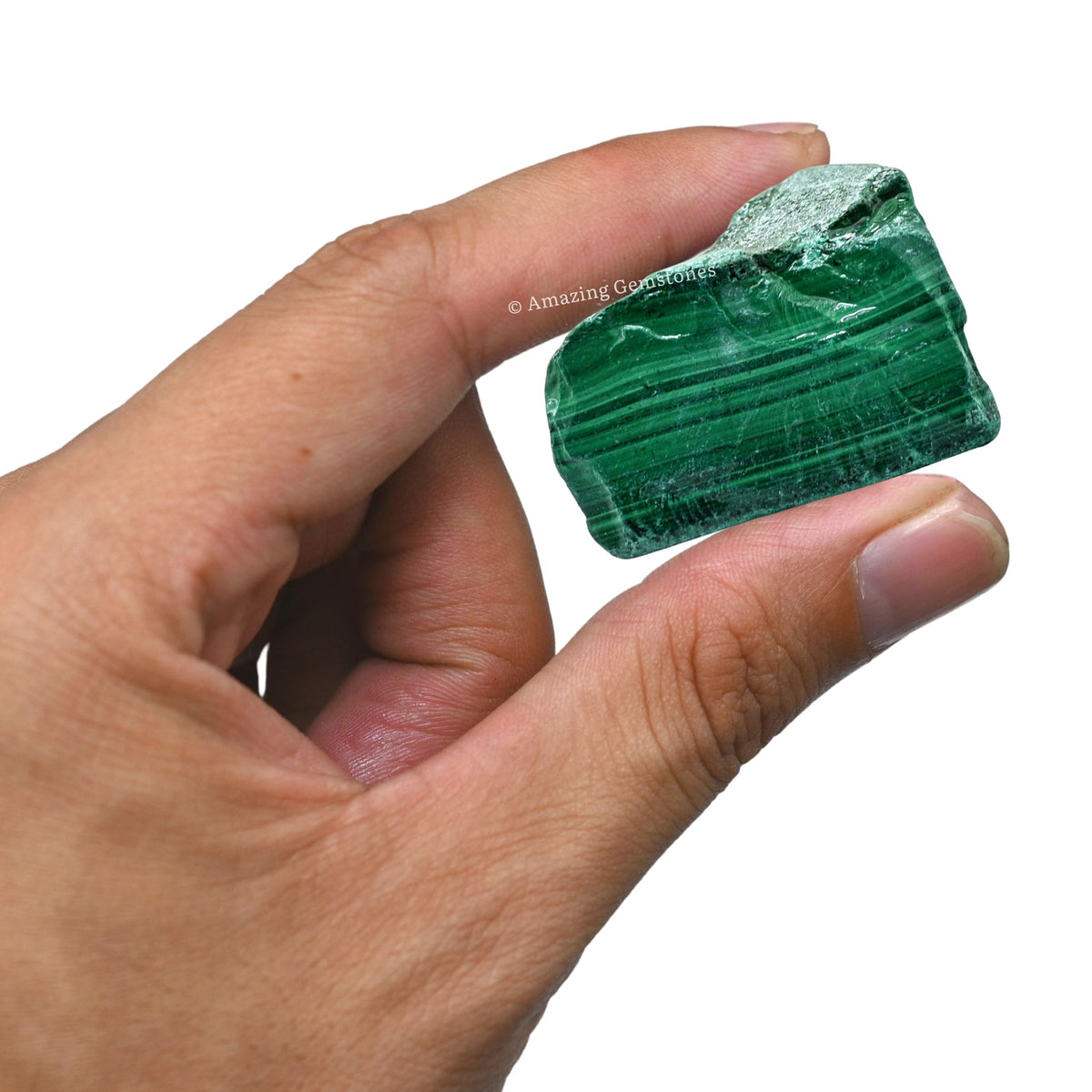 Amazing Gemstone Malachite Raw Crystals and Healing Stones, Natural Rocks for Tumbling and DIY Raw Stones and Crystals (1 Piece)