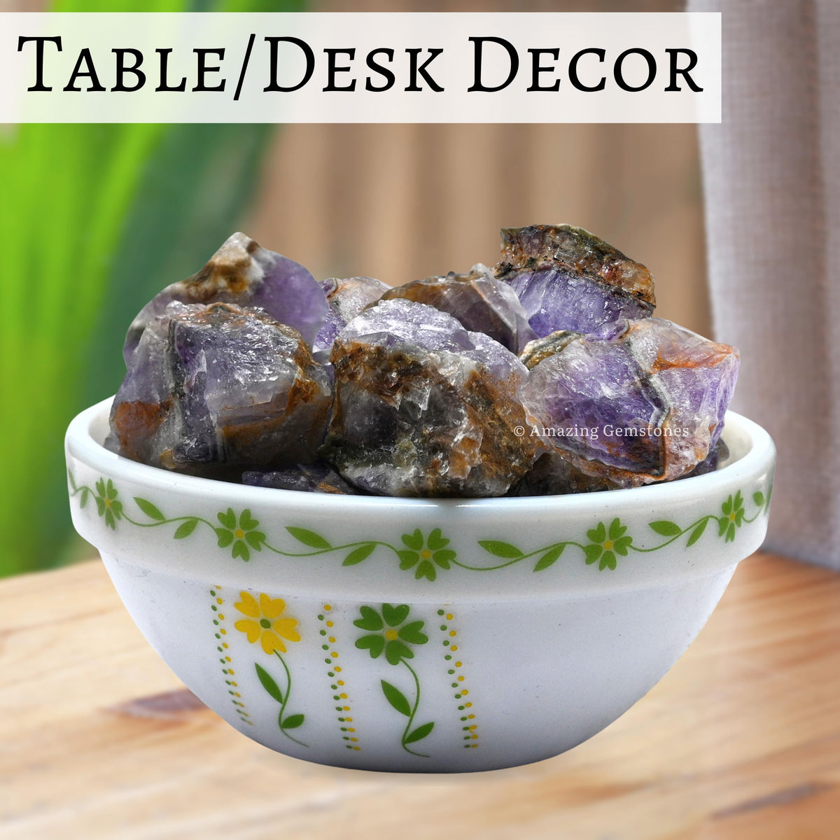 Amazing Gemstone Amethyst Chevron Raw Crystals and Healing Stones, Natural Rocks for Tumbling and DIY Raw Stones and Crystals (1 Piece)
