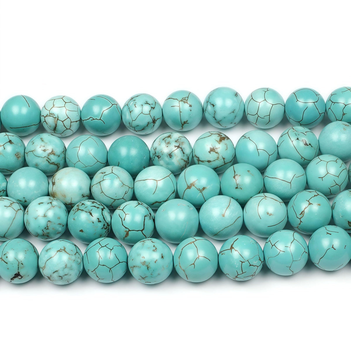 MJDCB Best Sellers Stone Beads Turquoise Round Loose Beads for Jewelry Making DIY Bracelet Necklace (12mm)