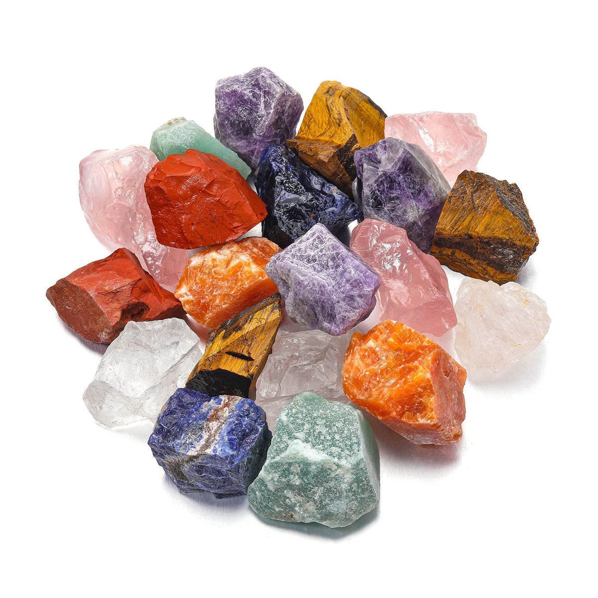 Top Plaza Bulk Rose Quartz Healing Crystals Rough Stones - Large 1" Natural Raw Stones Crystal for Reiki Healing, Wicca, witchcraft, Tumbling, Cabbing, Fountain Rocks, Decoration, Polishing 0.5lb