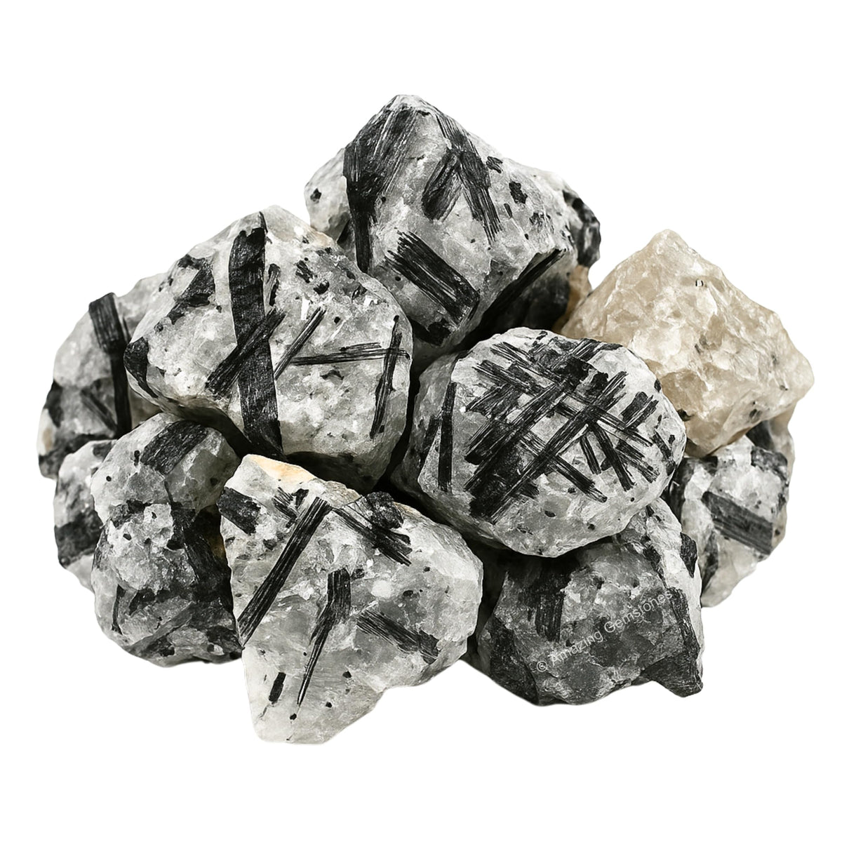 Amazing Gemstone Black Rutilated Quartz Raw Crystals and Healing Stones, Natural Rocks for Tumbling and DIY (1 Piece)