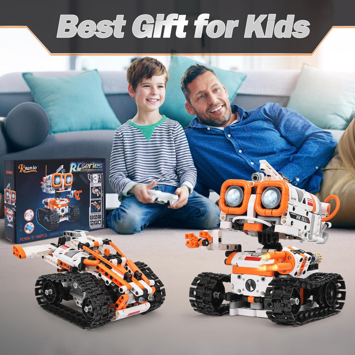 Kyanio STEM Robotics Kits for Kids Ages 8-12 8-14 Year Old, 3 in 1 Remote/APP Control & Programming Robot Building Set, Toy Coding Science Projects, Birthday Gift Ideas for 8 9 10 11 12+ Boys & Girls