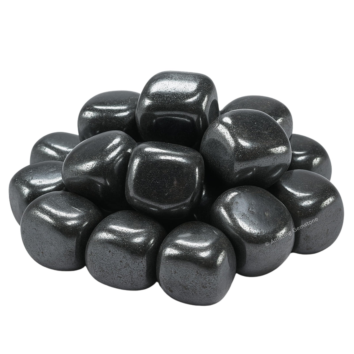 Amazing Gemstone Hematite Crystals and Healing Stones Tumbled - 1 oz Hematite Stone Gem Stones, Natural Healing Stones for Energy Balance, Stress Relief - Premium Polished Gems Rocks for Meditation