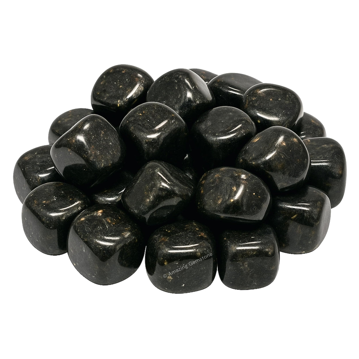 Amazing Gemstone Nuummite Crystals & Healing Stones Tumbled - 1oz Nuummite Stone Gem Stones, Healing Stones for Energy Balance,Stress Relief - Premium Polished Gems Rocks for Meditation & Wellness