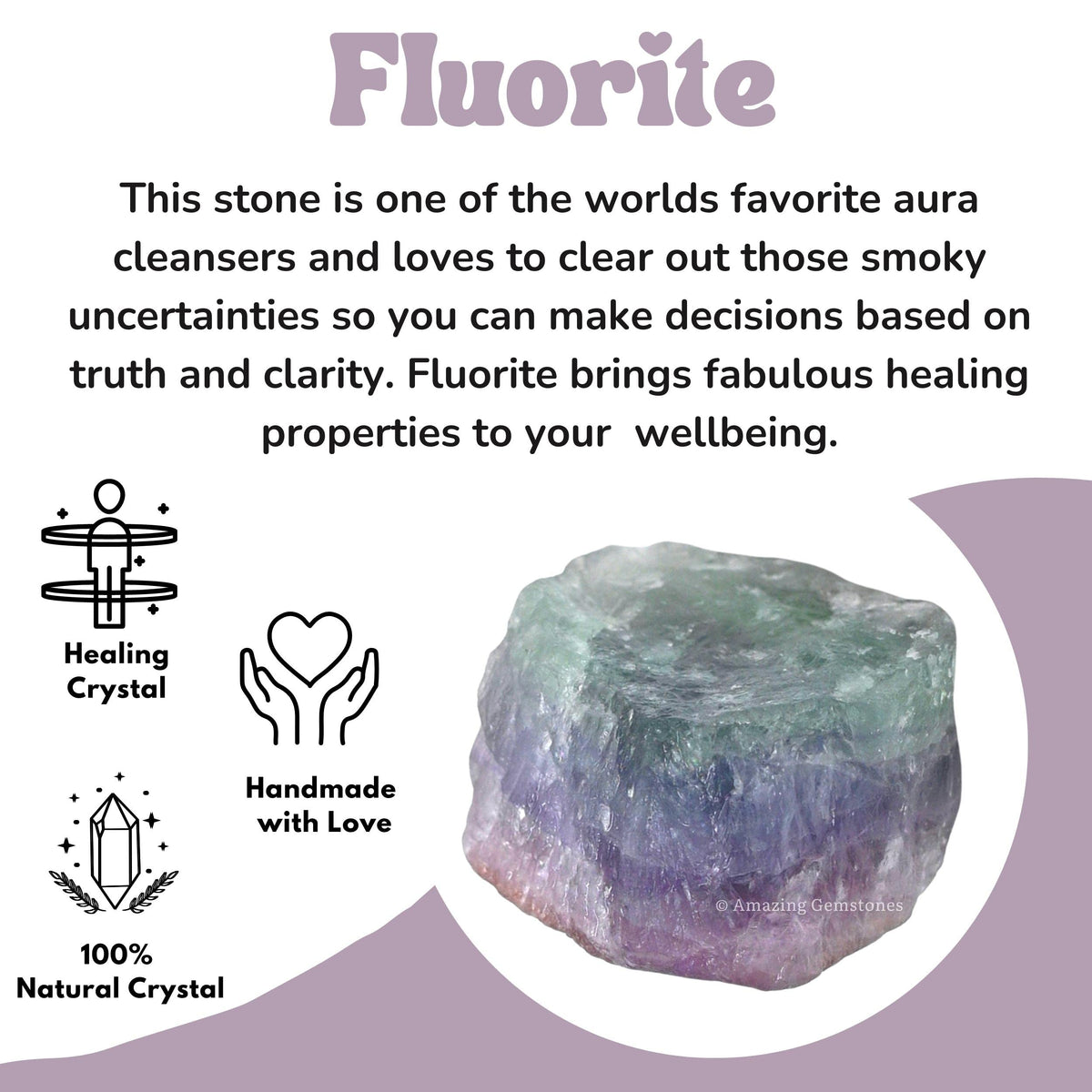 Amazing Gemstone Fluorite Raw Crystals and Healing Stones, Natural Rocks for Tumbling - DIY Raw Stones and Crystals, 2 Pieces