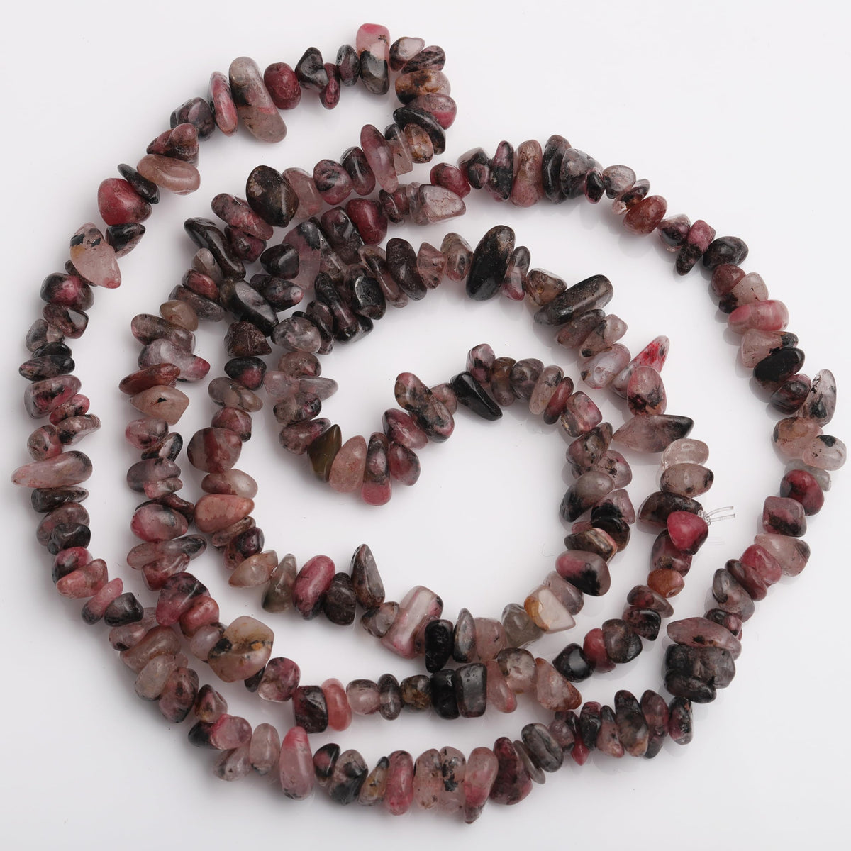 200pcs Natural Irregular Chip Stone Beads 5-8mm Pre-Drilled 30-inch Strand Semi-Precious Healing Crystal Beads for DIY Jewelry Making Bracelet Chakra Crafts Cherry Blossom Rain
