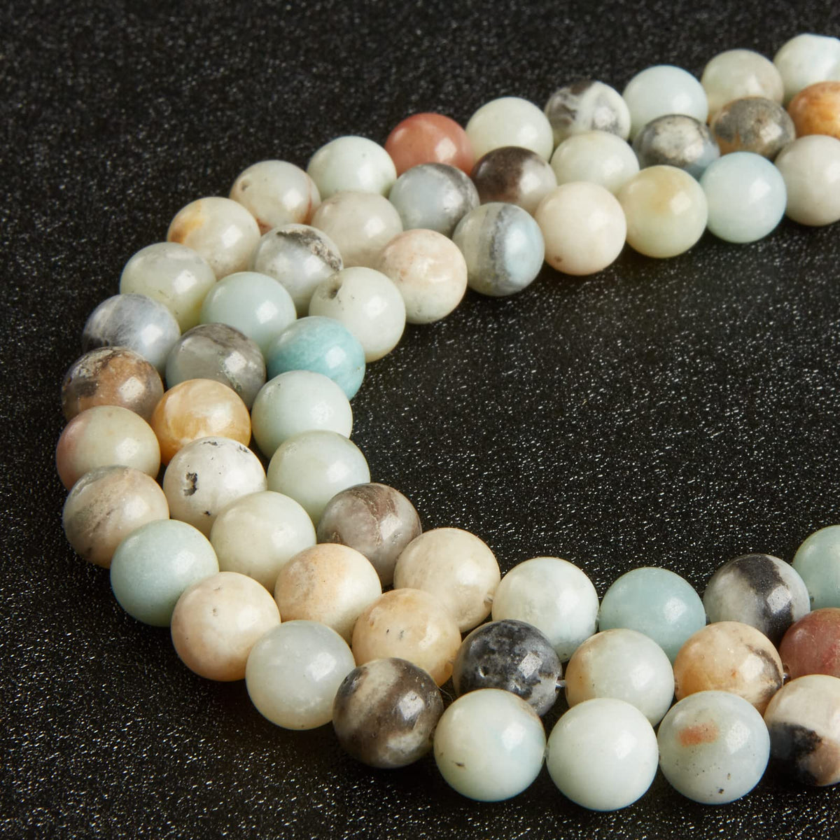 60pcs 6mm Amazonite Beads Natural Gemstone Beads Round Loose Beads for Jewelry Making