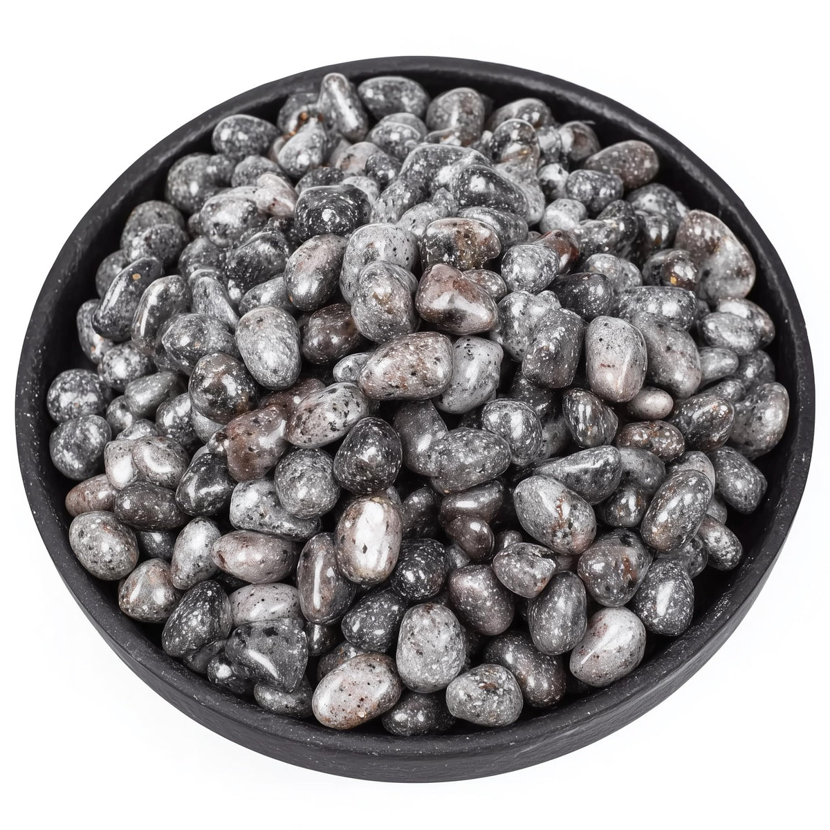 SigMntun Polished Yooperlite Crystal Chips 200 Pcs - 0.3" 10 oz Tumbled Stone Chips Crushed Sea Glass Stones Healing Reiki Crystal Making Home Decoration