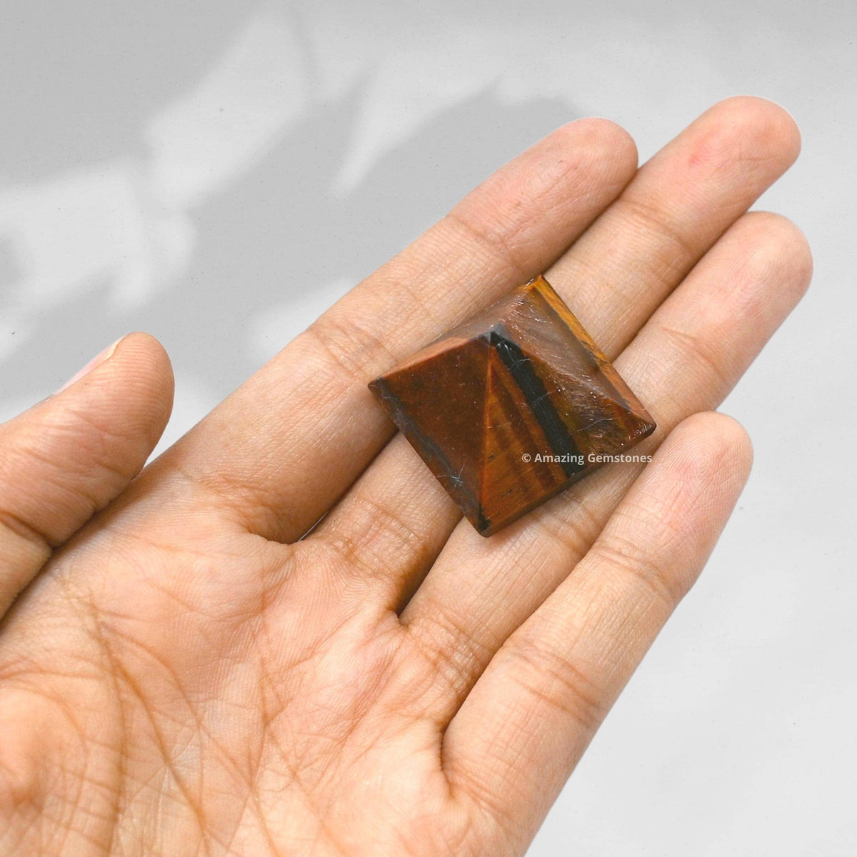 Amazing Gemstone Red Tiger Eye Pyramid Crystal Healing Stones - 1" Great Pyramid Figurine of Natural Stone Pyramid for Meditation, Reiki, Chakra Balancing and Crystal Pyramids Grid