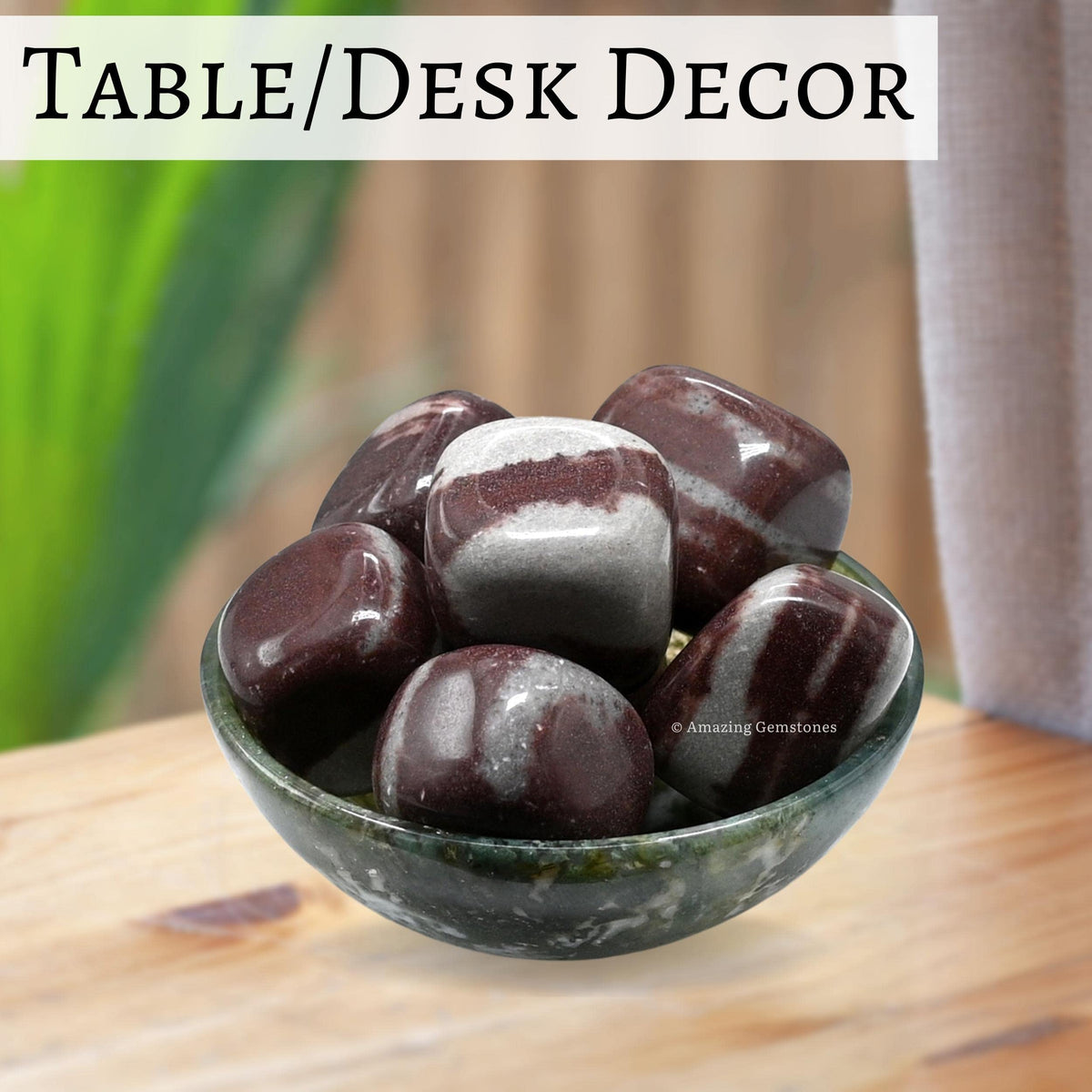 Amazing Gemstone 1oz Narmada Shiva Lingam Crystals & Healing Stones Tumbled,Healing Stones for Energy Balance,Stress Relief - Premium Polished Gems Rocks for Meditation&Wellness