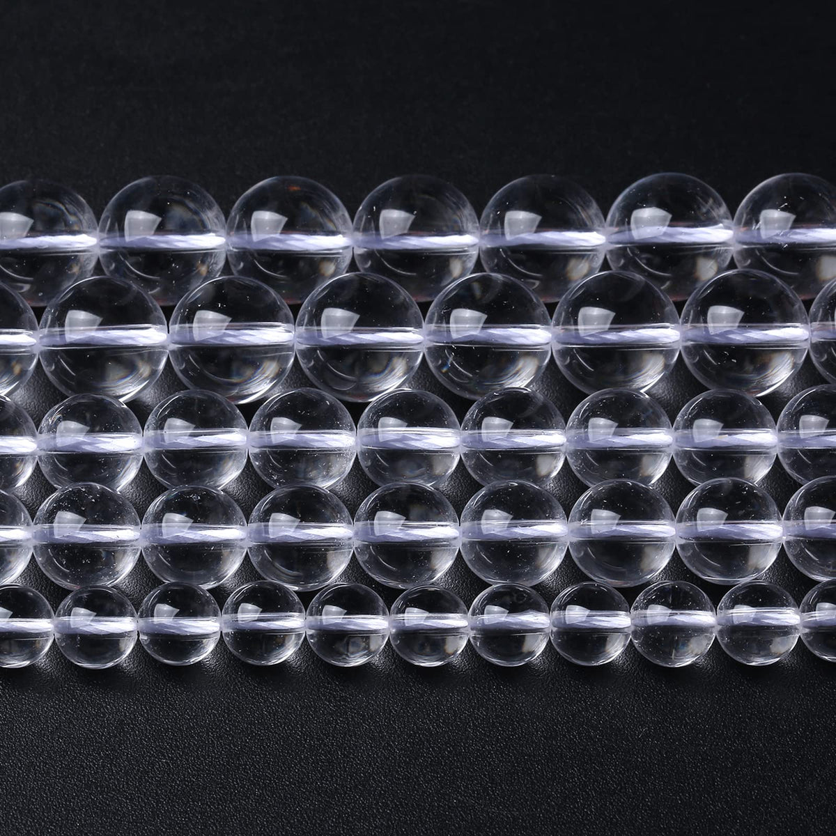 4MM 86PCS Natural Clear White Crystal Quartz Gemstone 3A Grade Round Loose Beads for Jewelry Making DIY Bracelet 1 Strand 15''
