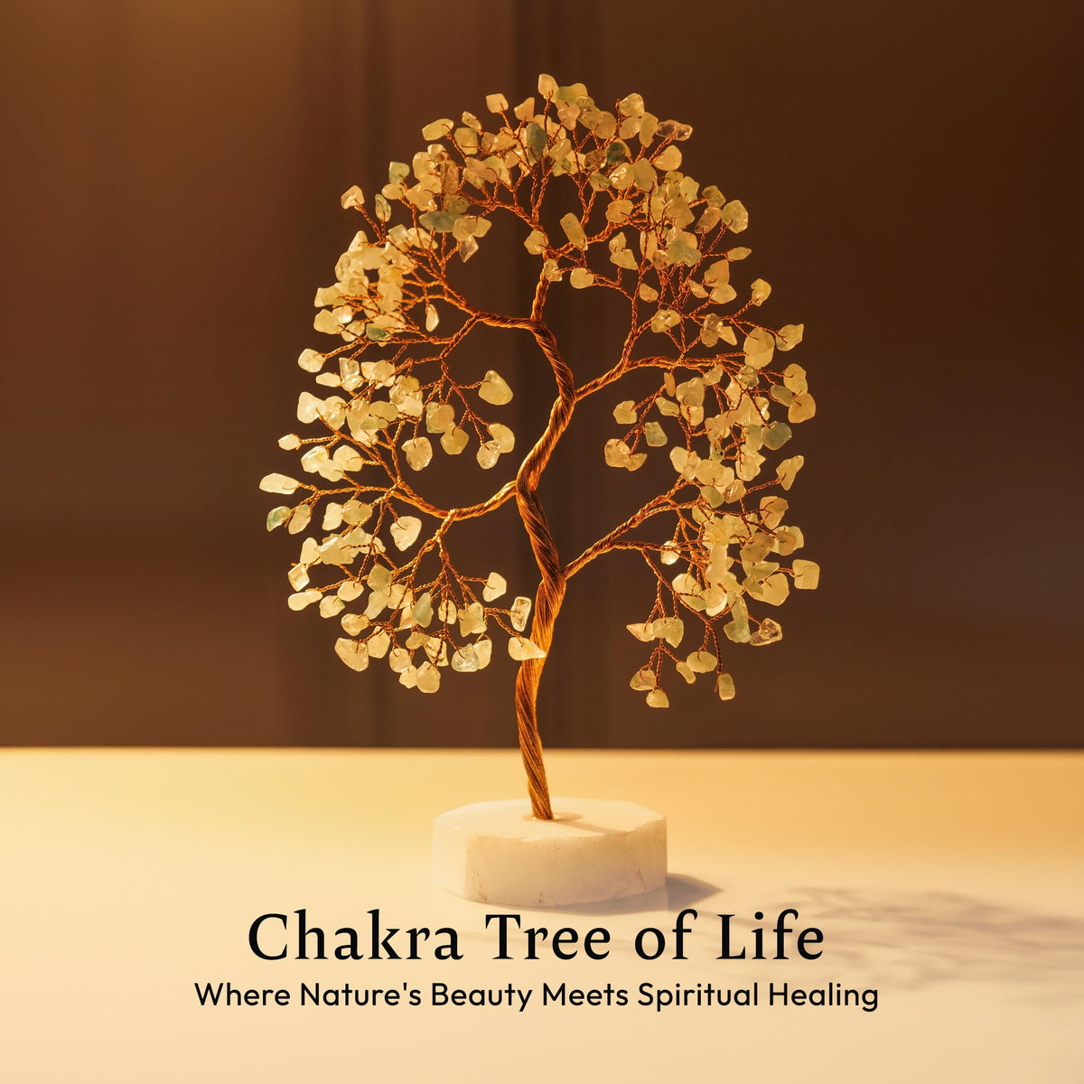 Green Jade Crystal Tree for Positive Energy - Chakra Tree of Life, Thoughtful Gift for Women - Clever Birthday Idea