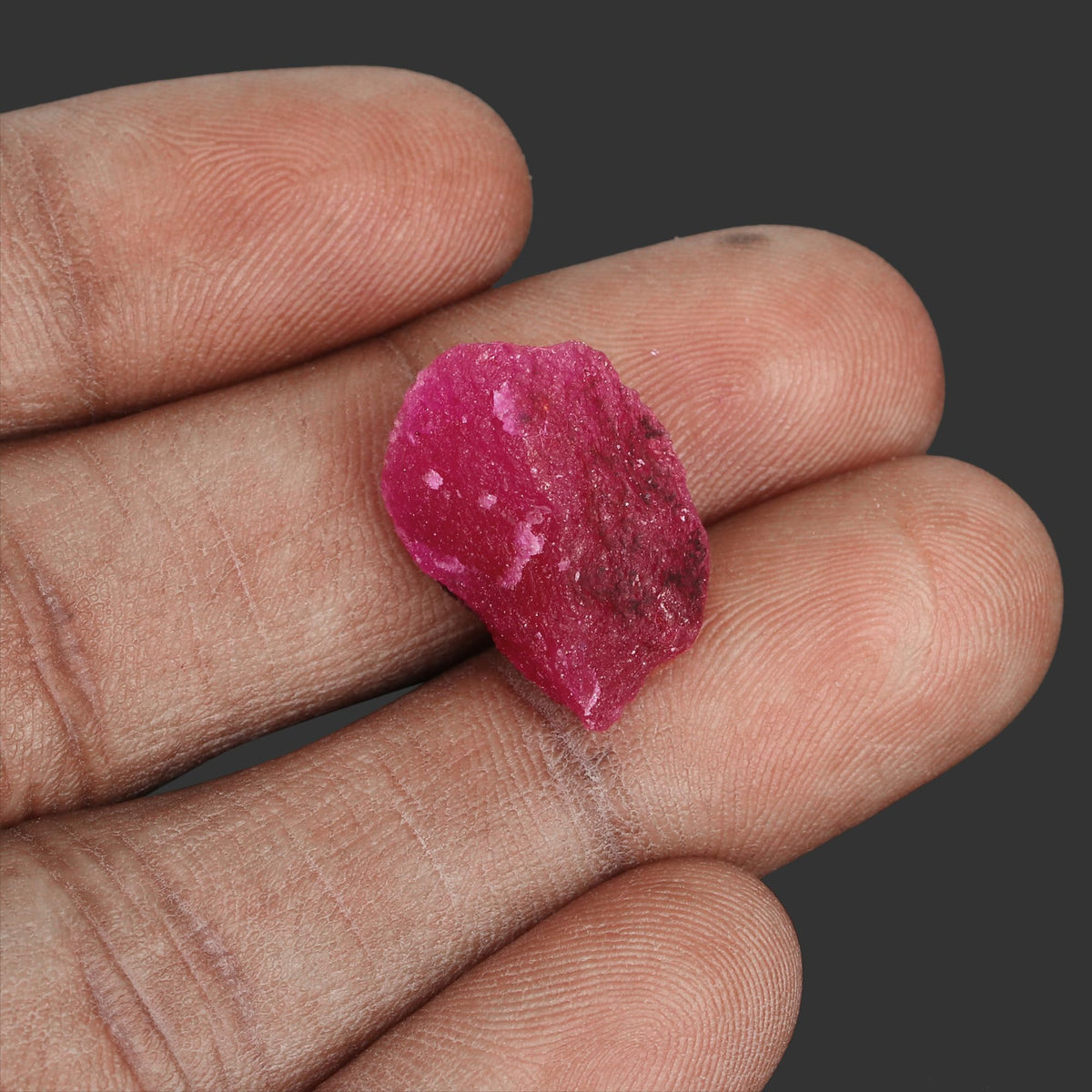 REAL-GEMS A Grade Natural Raw Rough Red Ruby 15.00 Ct Healing Crystal Rough Ruby Stone for Tumbling Cabbing Jewelry Making