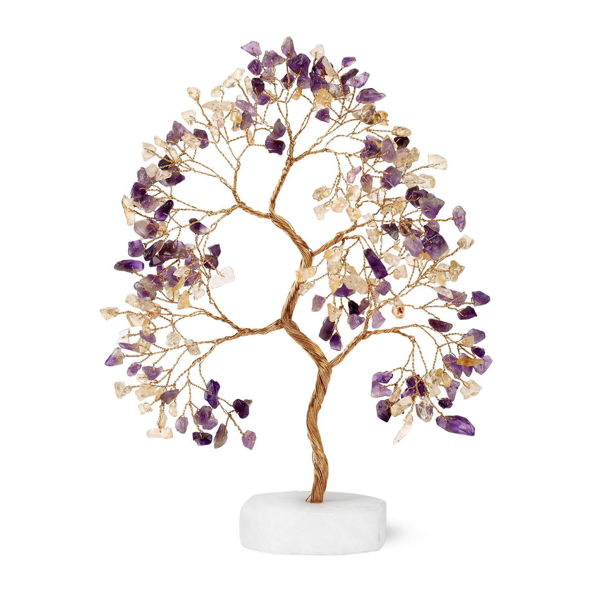 Amethyst and Citrine Gemstone Tree, Crystals and Healing Stones, Crystal Tree for Positive Energy, Tree of Life, Clever Birthday Gifts, Chakra Tree, Tree of Life Decor, Thoughtful Gifts for Women