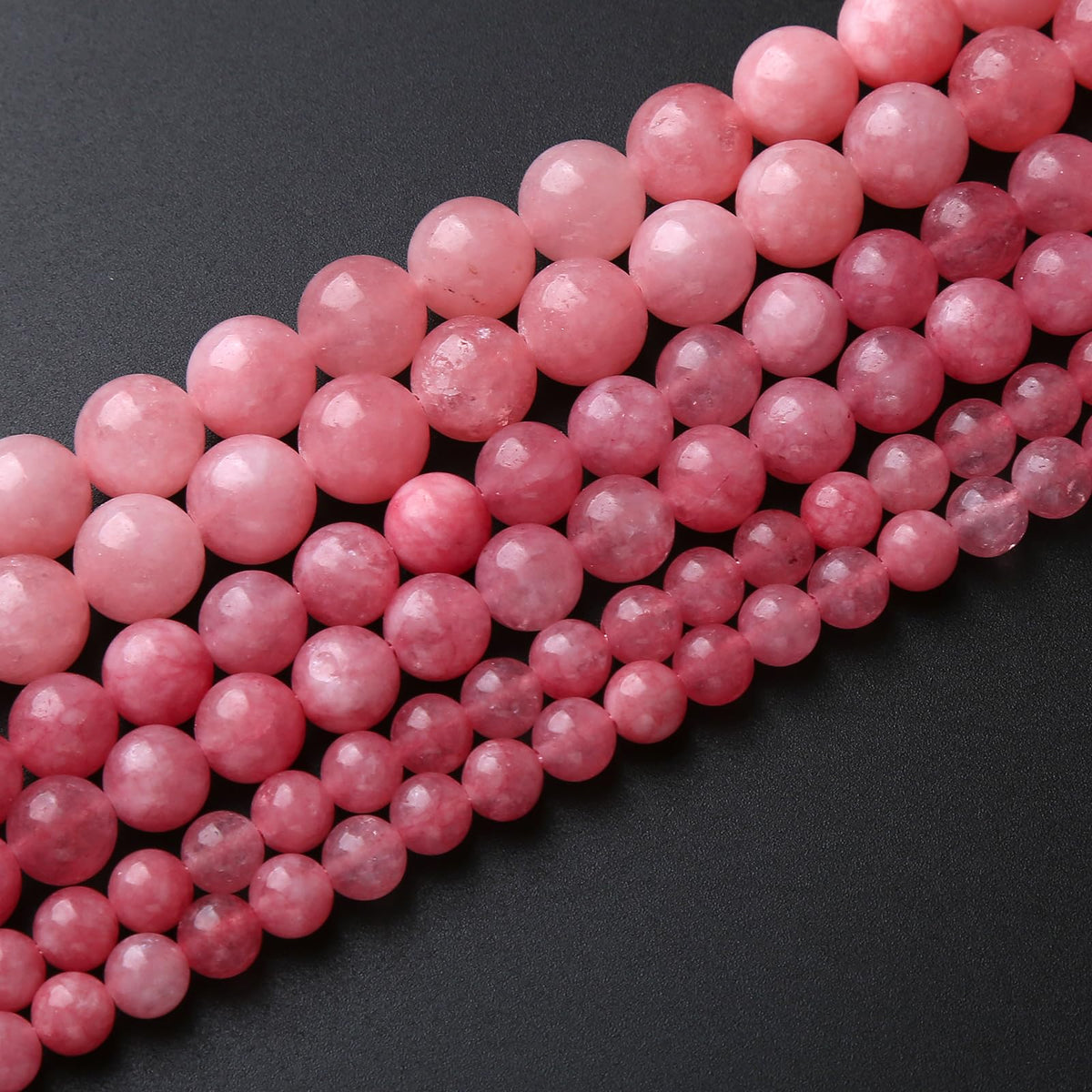 60pcs 6mm Natural Rose Pink Chalcedony Stone Round Loose Beads for Jewelry Making DIY Bracelets Necklaces Crystal Energy Healing Stone Beads 15" (6mm, Rose Pink Chalcedony)