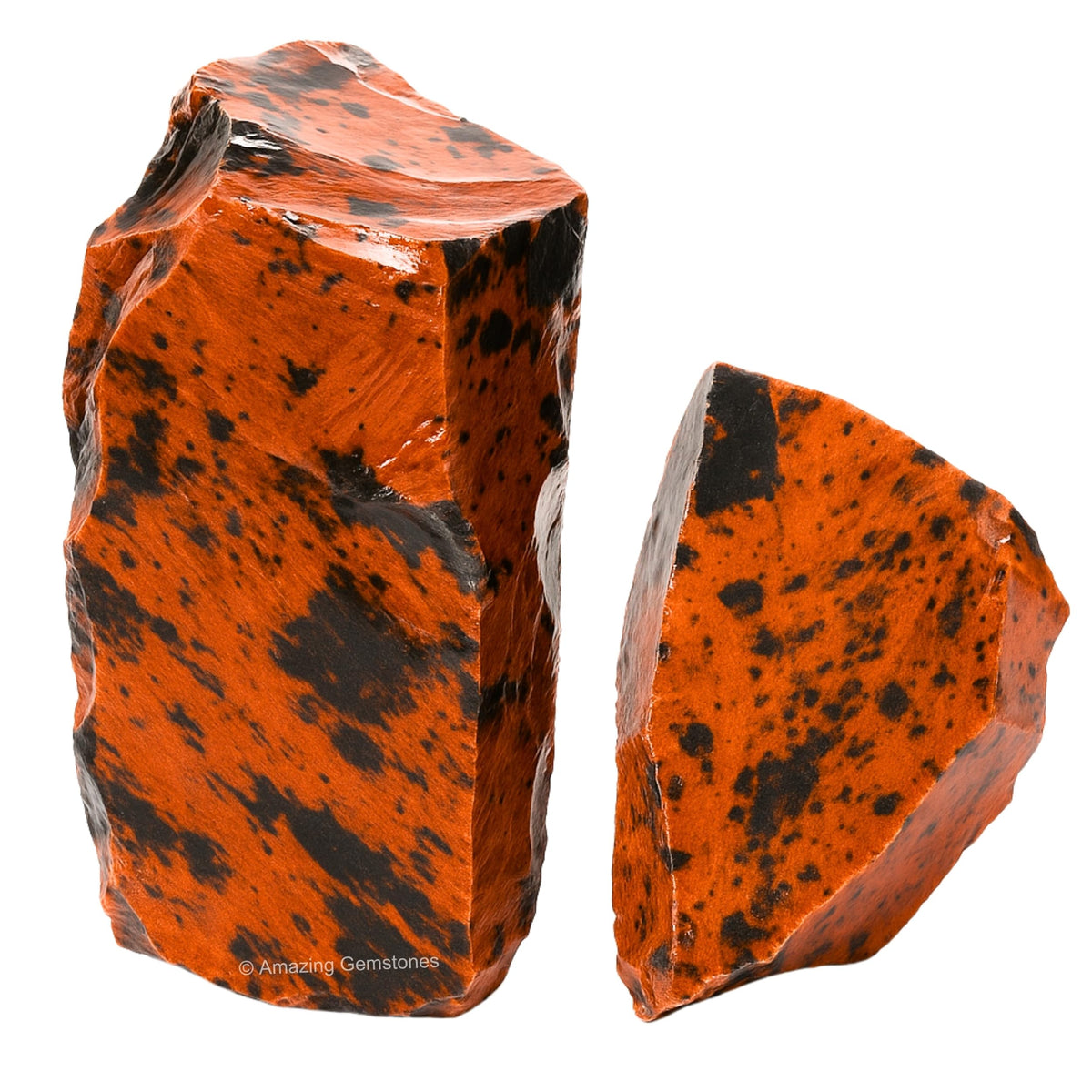 Amazing Gemstone Mahogany Obsidian Raw Crystals and Healing Stones, Natural Rocks for Tumbling and DIY Raw Stones and Crystals (1 Piece)