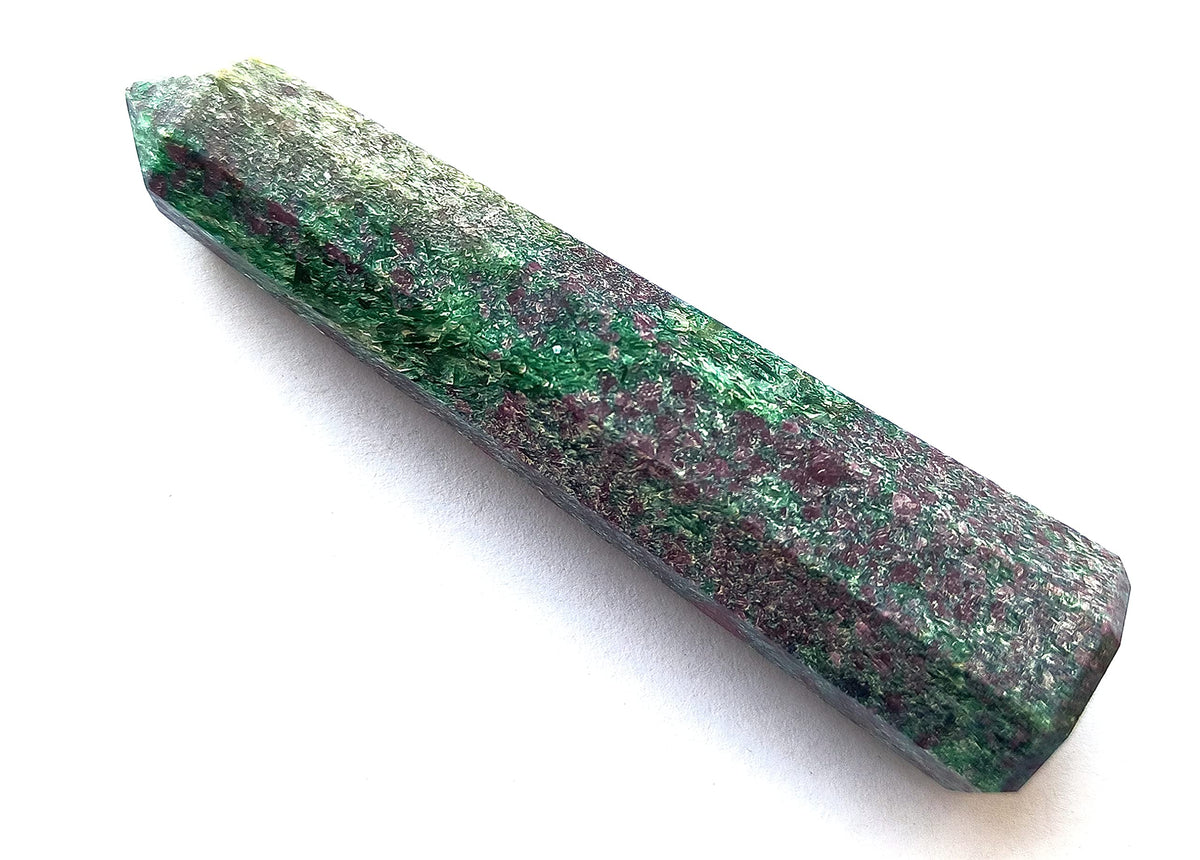 WholesaleGemShop 3 Inch Ruby Zosite Gemstones Obelisk Tower Jumbo Facet Aura Rock Crystal Natural Polished Earth Wand Spirit