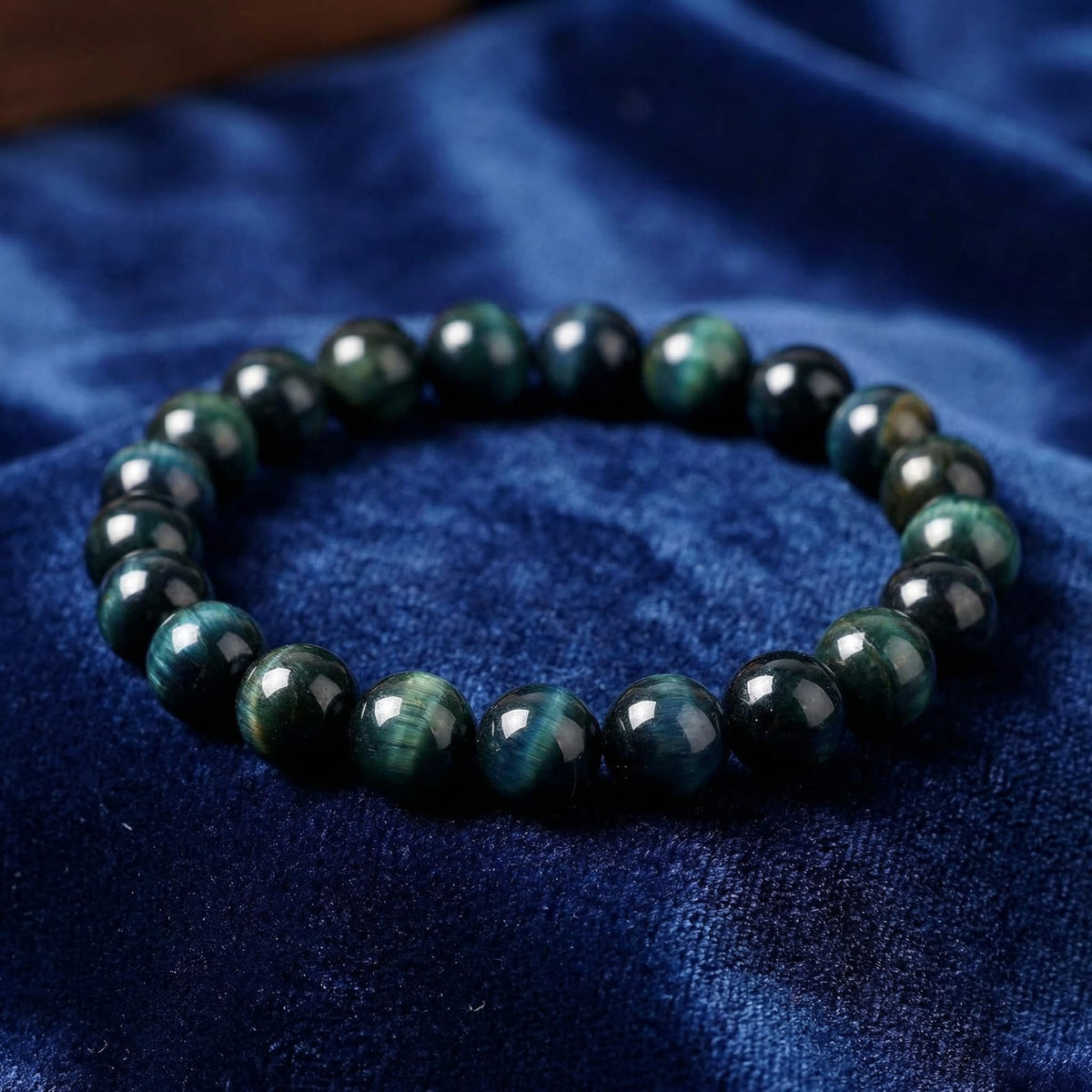 Yochus Natural Tiger Eye Beads, 60Pcs 6MM Milky Way Blue Green Color Enhance Round Loose Stone Bulk, DIY Charm Smooth Gemstone Beads for Jewelry Making