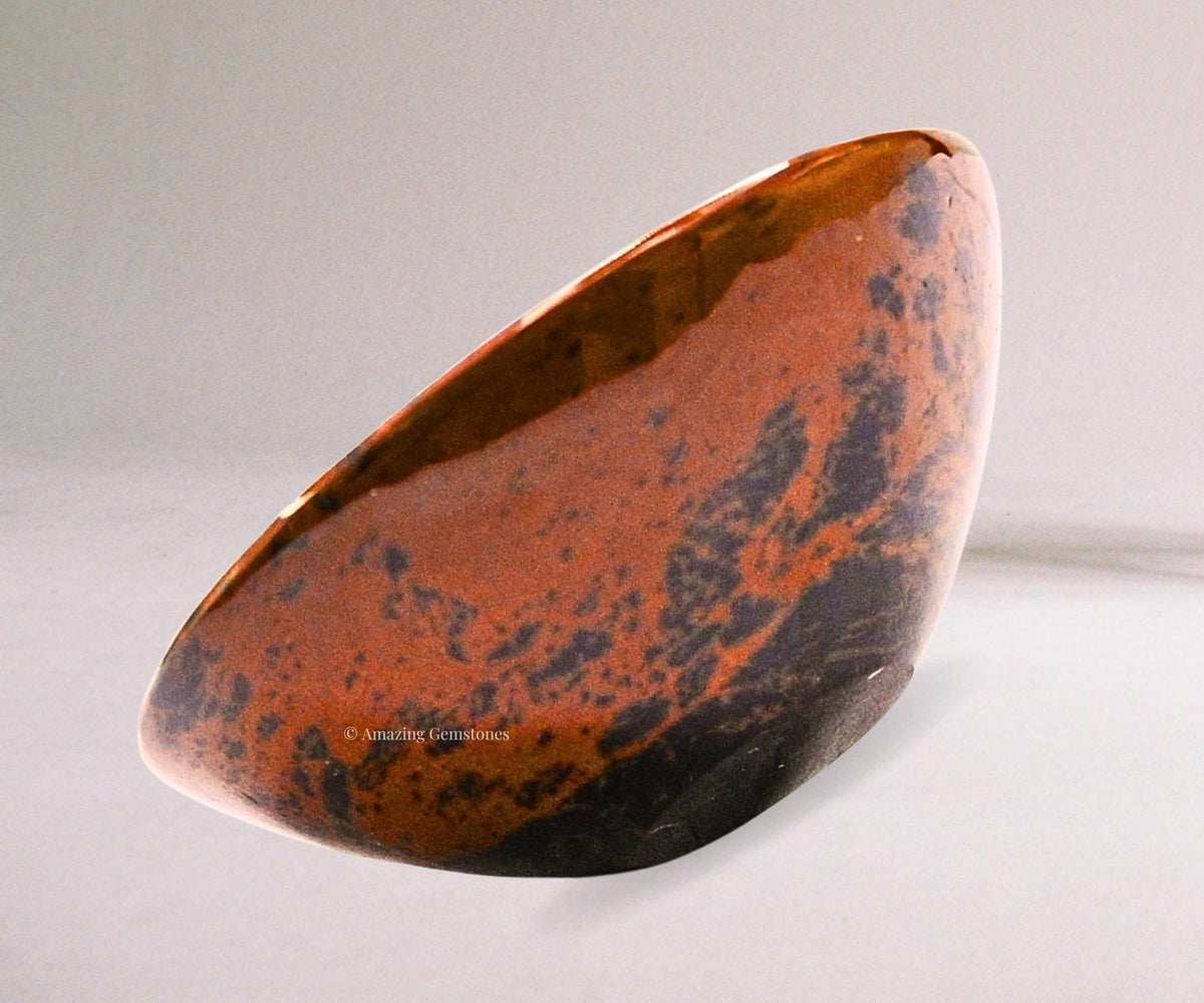Mahogany Obsidian Crystal Bowl - 2 Inch Decorative Bowls for Room and Home Decor - Gemstone Healing Crystals for Elegant Display, Positive Energy Balance and Gift