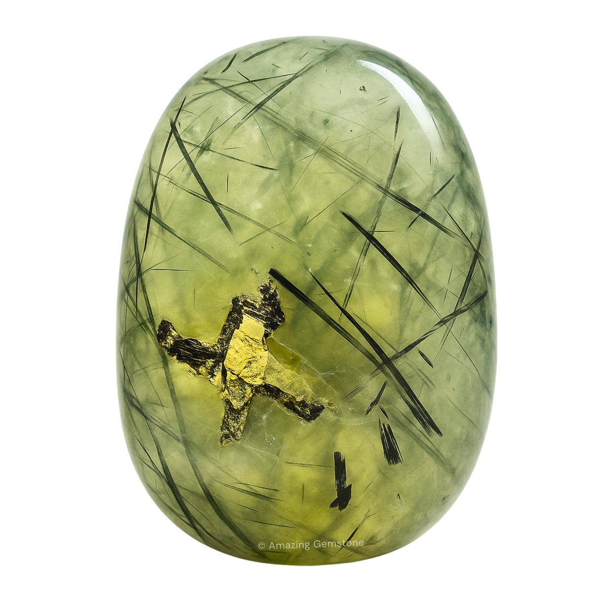 Amazing Gemstone Prehnite Crystals and Healing Stones Tumbled - 1 oz Prehnite Stone Gem Stones, Natural Healing Stones for Energy Balance, Stress Relief - Premium Polished Gems Rocks for Meditation
