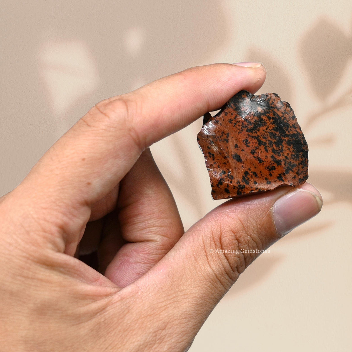 Amazing Gemstone Mahogany Obsidian Raw Crystals and Healing Stones, Natural Rocks for Tumbling and DIY Raw Stones and Crystals (1 Piece)