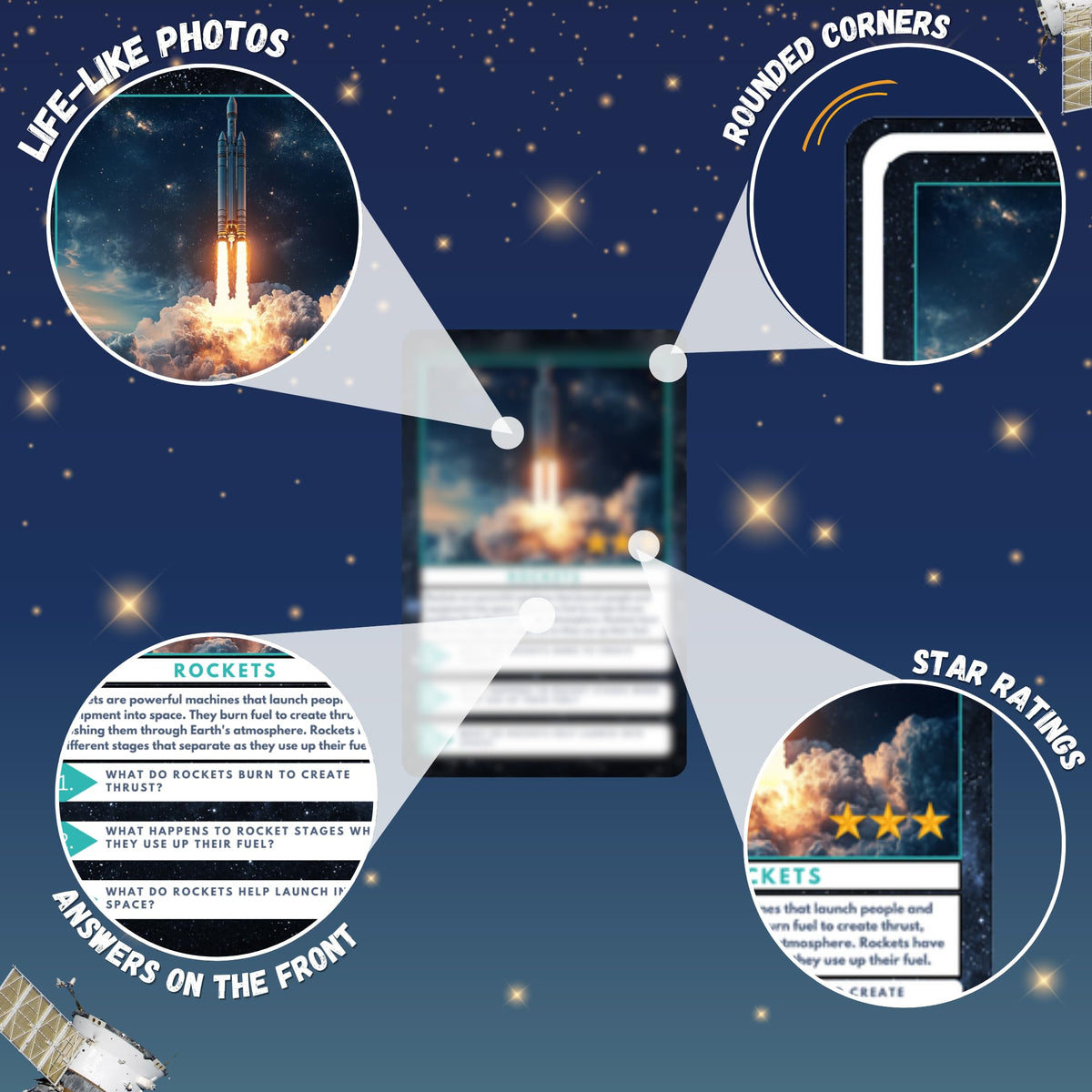 Little Known Truths Outer Space Trivia Flash Cards for Kids Ages 3+, Educational Solar System Learning Game, STEM Astronomy Fact Cards in Metal Tin, Screen-Free Travel Toy
