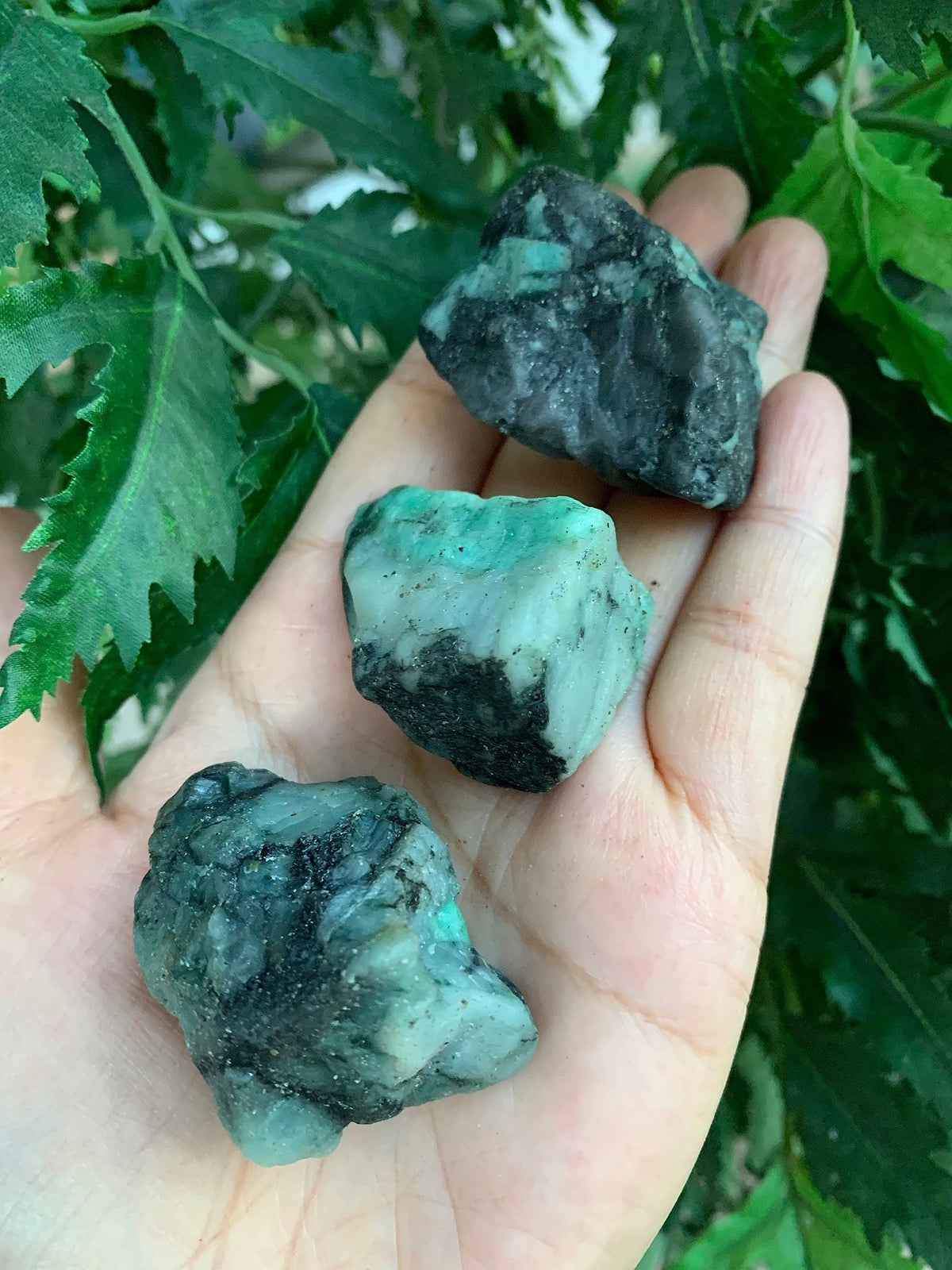 GAF TREASURES Wholesale Raw Emerald Crystals, Natural Emerald Stone, Rough Emerald Crystals, Emerald Rough, Healing Crystals (Emerald, 0.5 Pound)