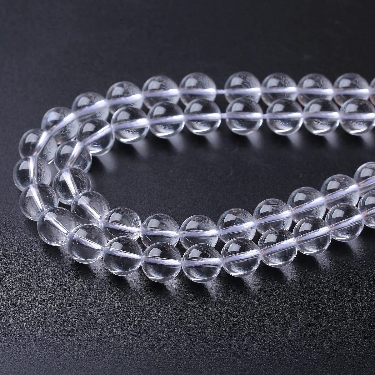 32PCS 12MM Clear White Crystal Quartz Stone Beads Natural Gemstone Bead Crystal Healing Energy Jewelry Making DIY 15 inches (Blue Tiger Eye, 13 mm)