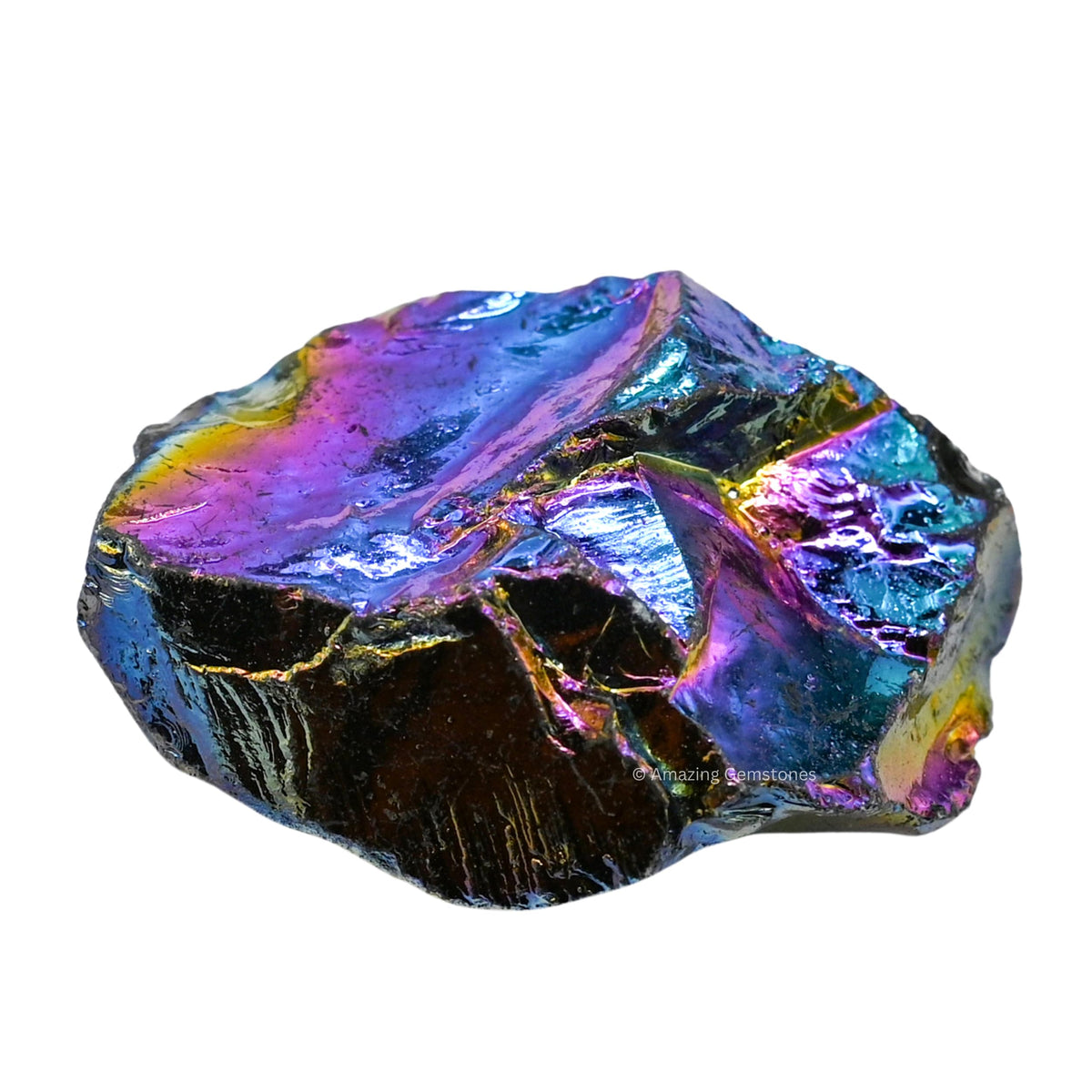 Amazing Gemstone Titanium Aura Quartz Raw Crystals and Healing Stones, Natural Rocks for Meditation and DIY Raw Stones and Crystals (1 lb)