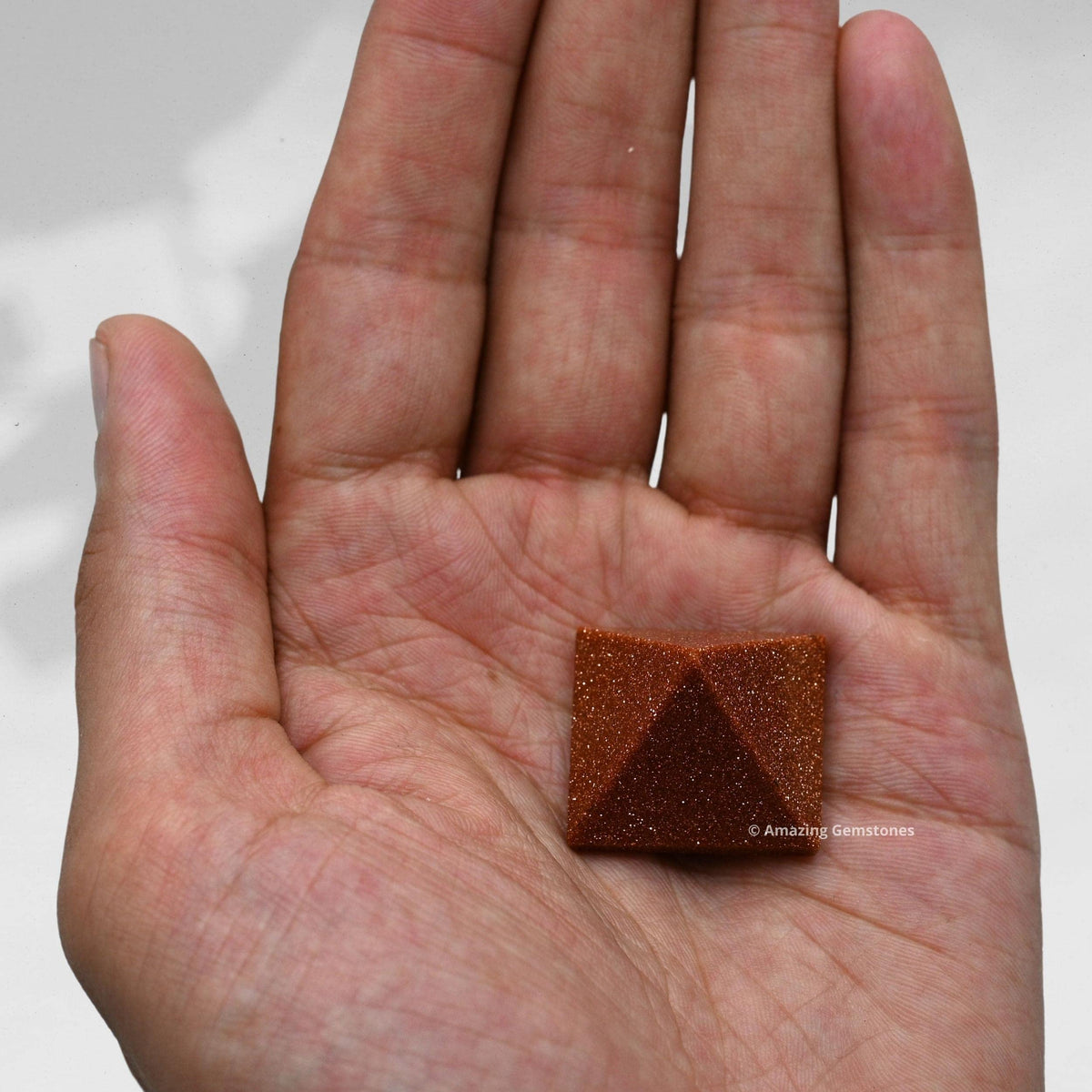 Amazing Gemstone Red Goldstone Pyramid Crystal Healing Stones - 1" Great Pyramid Figurine of Natural Stone Pyramid for Meditation, Reiki, Chakra Balancing and Crystal Pyramids Grid