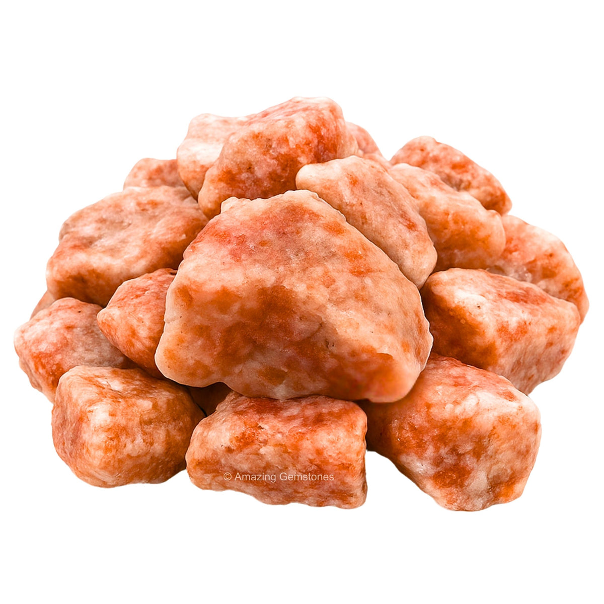 Amazing Gemstone 2 Pieces Sunstone Raw Crystals and Healing Stones, Natural Rocks for Tumbling and DIY Raw Stones and Crystals