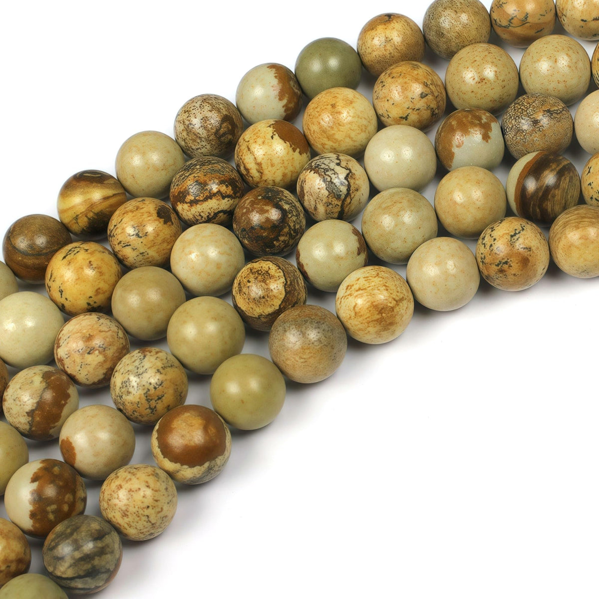MJDCB AAA Natural Picture Beads Stone Beads for DIY Bracelet Making Strand 15" (10mm)