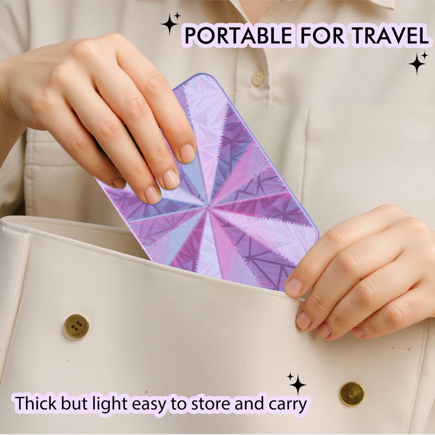 Diamond Art Trays with Lids, Multi-Color Partitioned Diamond Painting Tray, Suitable for 5D Diamond Dots, Purple Gold